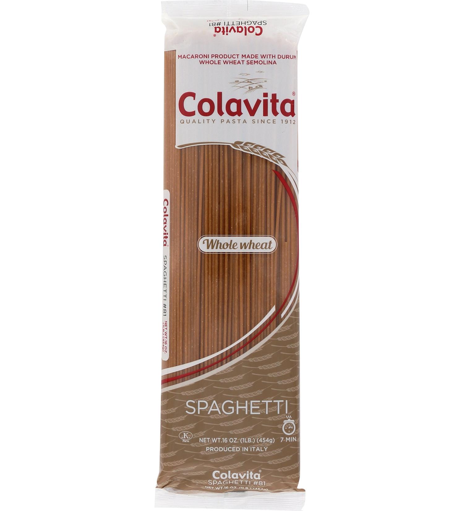 Colavita Whole Wheat Spaghetti - 16 Oz Pack of 20 | Healthy Pasta Choice - Buy Online on GoSupps.com