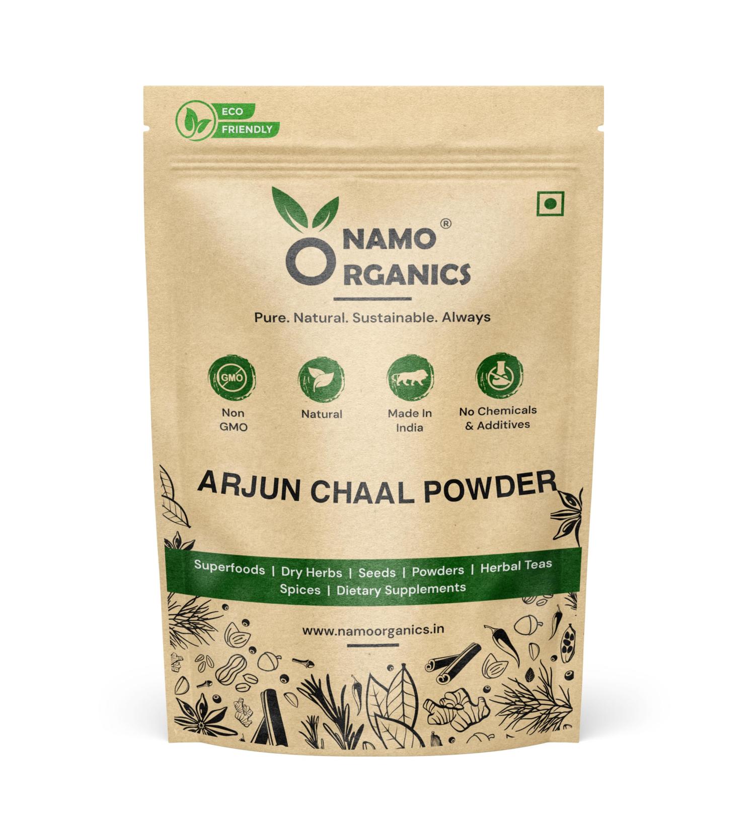 Namo Organics - Organic Arjun ki Chaal Powder (500g) 17.64 Ounce (Pack of 1) - Buy Online on GoSupps.com