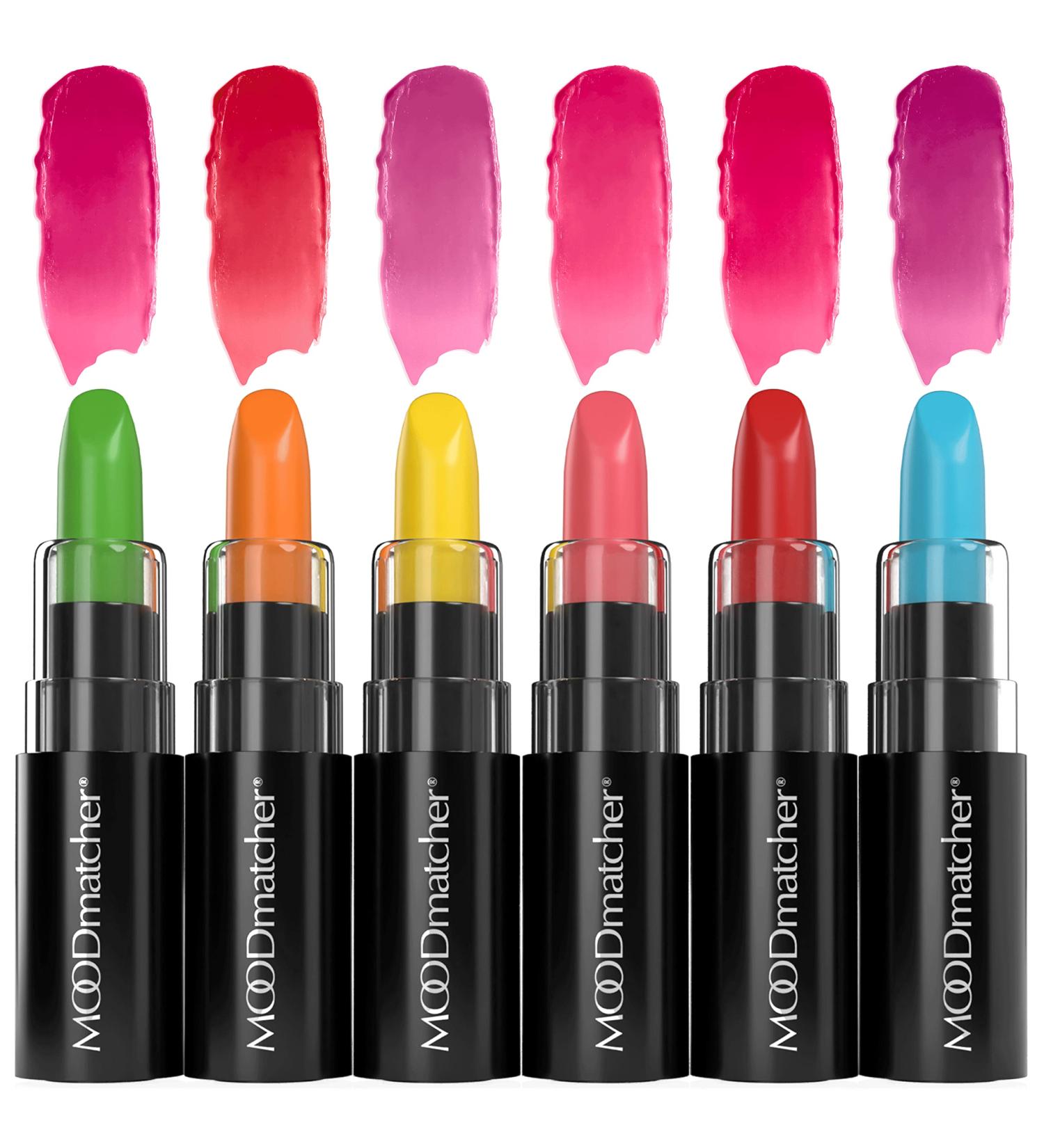 MOODmatcher Lipstick 6PC Collection - Long Wear Color-Change Lipstick with Aloe & Vitamin E - Buy Online on GoSupps.com