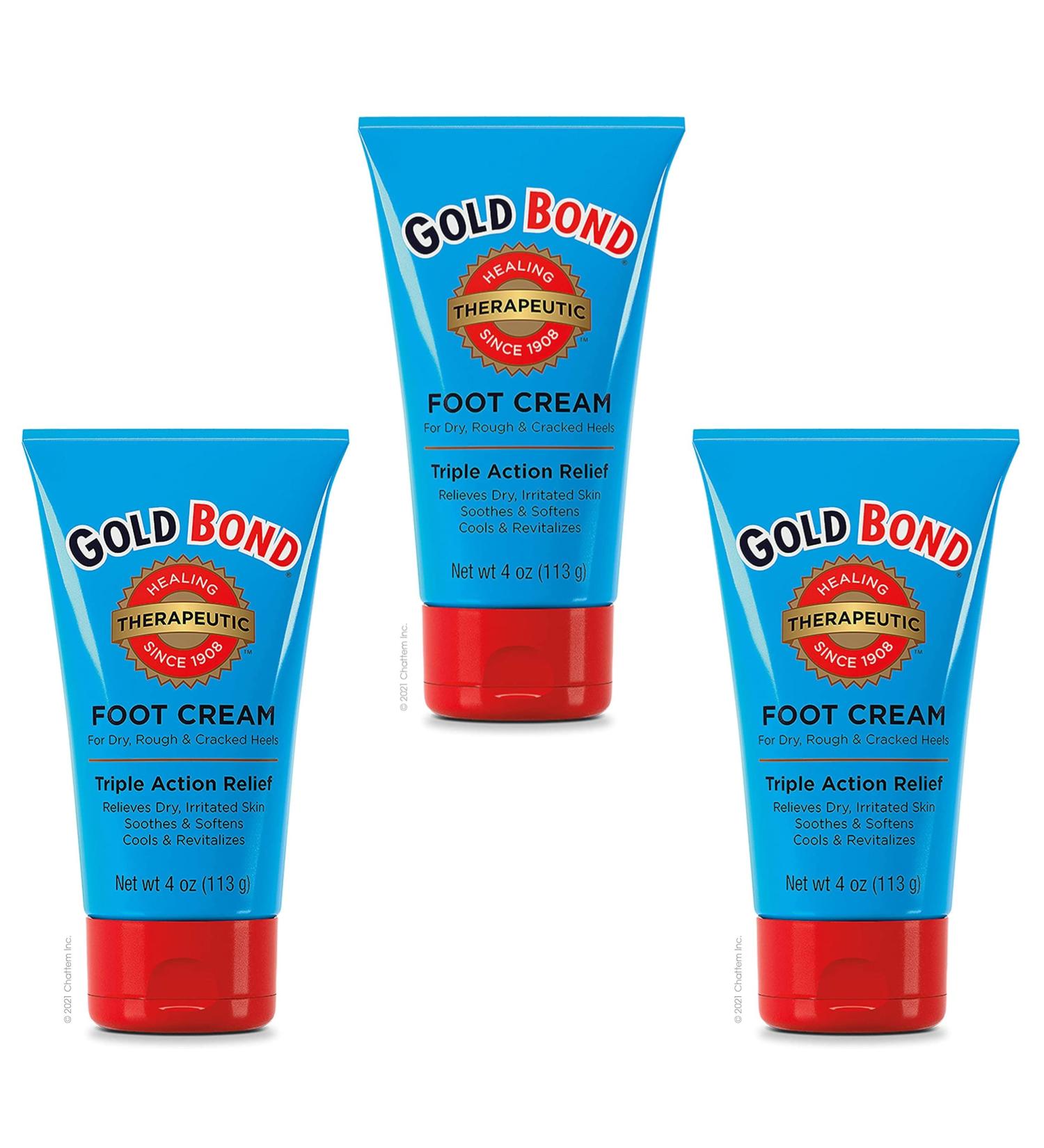 Gold Bond Foot Cream 4 oz. (Pack of 3) - Hydrating Formula by Gold Bond 4 Ounce - Buy Online on GoSupps.com