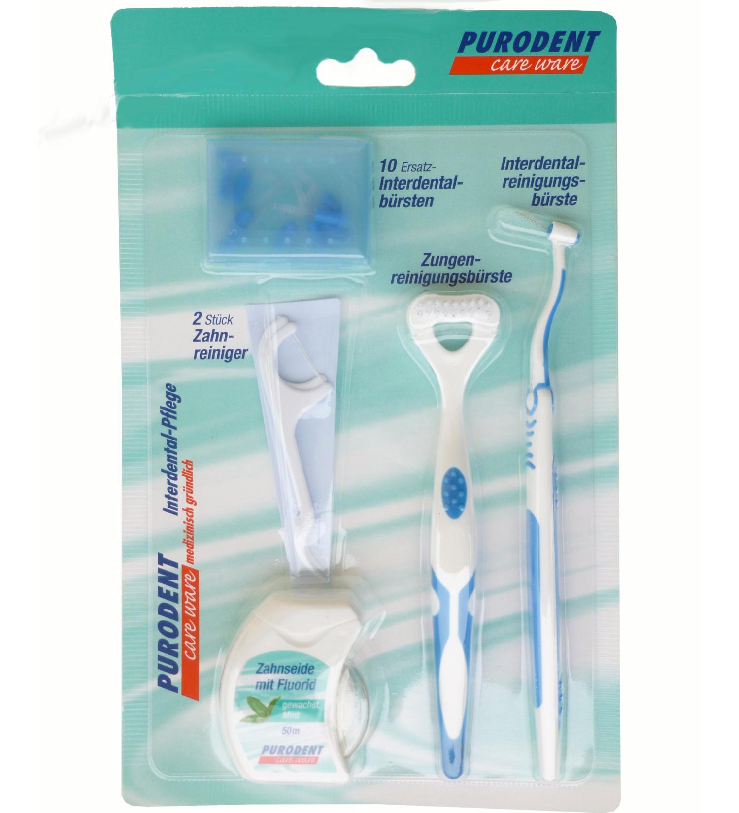Interdental Dental Care Set | Purodent Brush Sticks & Dental Floss for Optimal Oral Hygiene - Buy Online on GoSupps.com