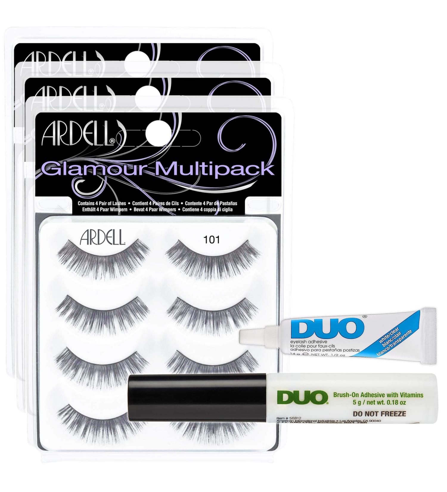 Ardell Multipack Lashes 101-12 pairs & duo Brush eyelash glue clear 2 Packs 5 Count - Buy Online on GoSupps.com