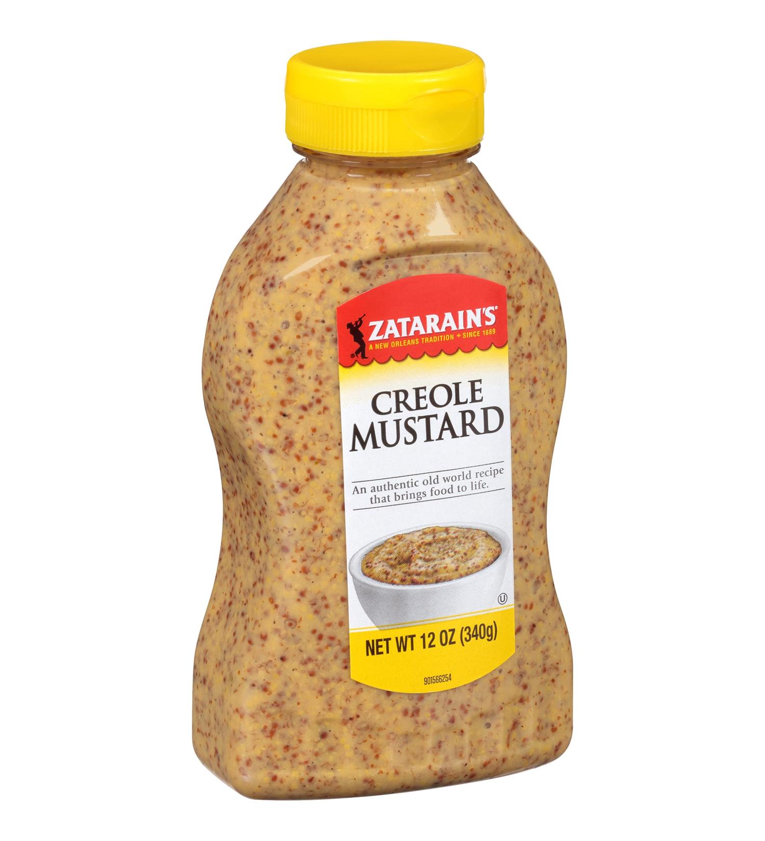 Zatarain's Creole Mustard 12 oz - Authentic Louisiana Flavor in 1 Bottle! - Buy Online on GoSupps.com