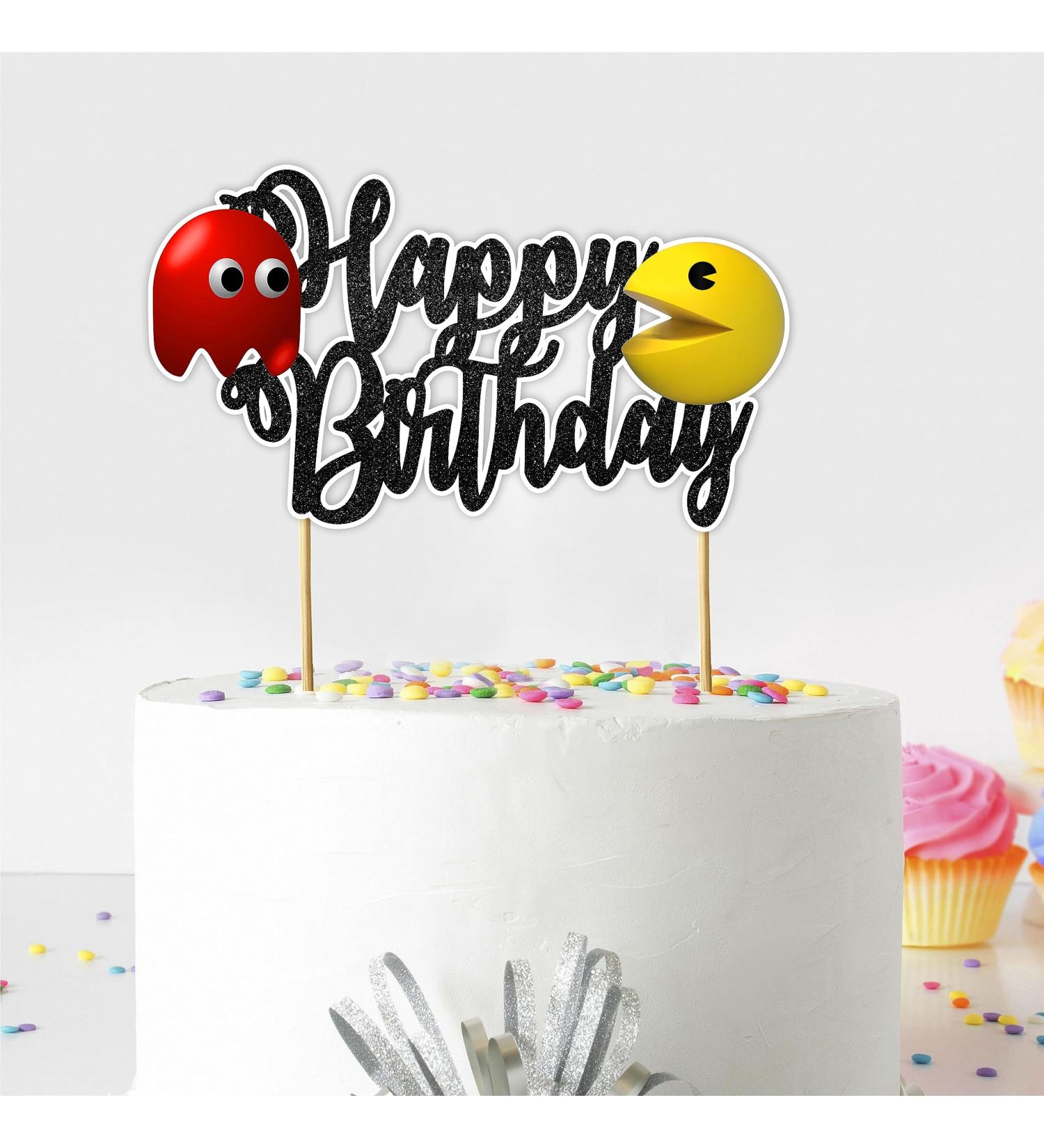 Seyal Pacmn Ghost Happy Birthday Cake Topper - Buy Online on GoSupps.com