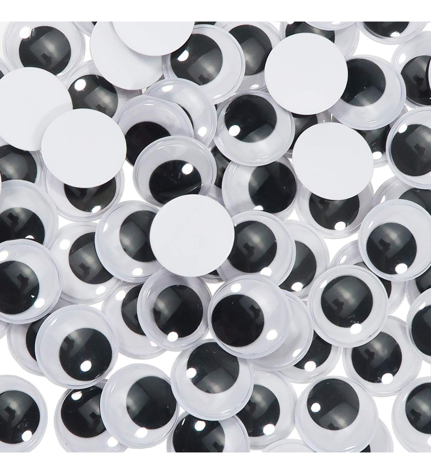100pcs 30mm Black Self-Adhesive Wiggle Googly Eyes for DIY Arts and Crafts - Buy Online on GoSupps.com
