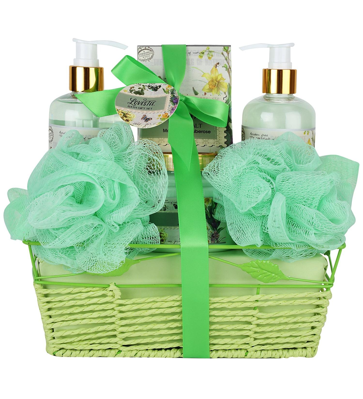 Premium Bath and Body Spa Gift Basket for Women & Teens - Natural Magnolia & Tuberos Aromatherapy | Shower Gel Bubble Bath Body Lotion Bath Salt & Puff Included - Buy Online on GoSupps.com