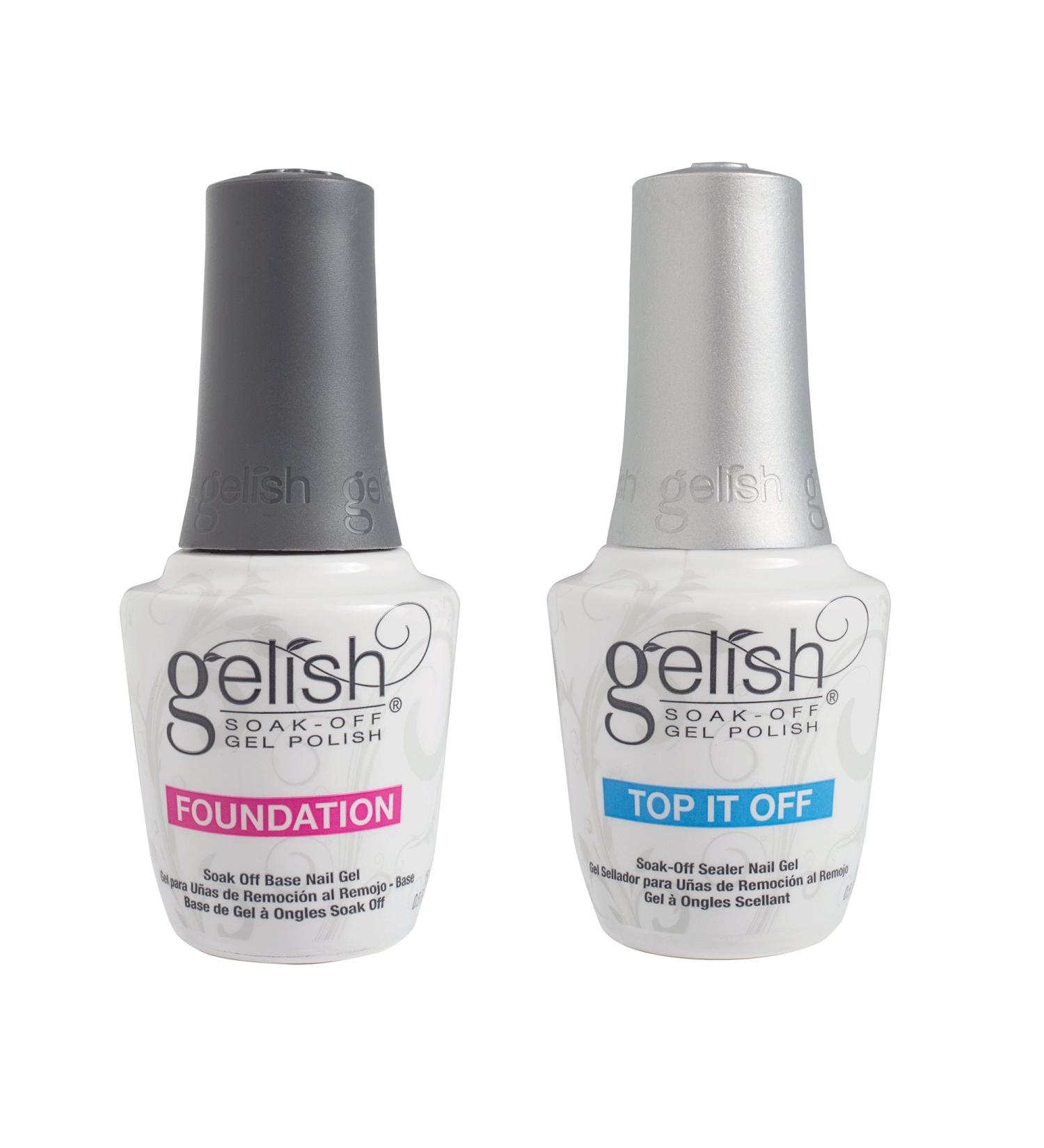 Gelish Dynamic Duo: Foundation Base & Top It Off Sealer Gel Nail Polish - 2 Pack - Buy Online on GoSupps.com