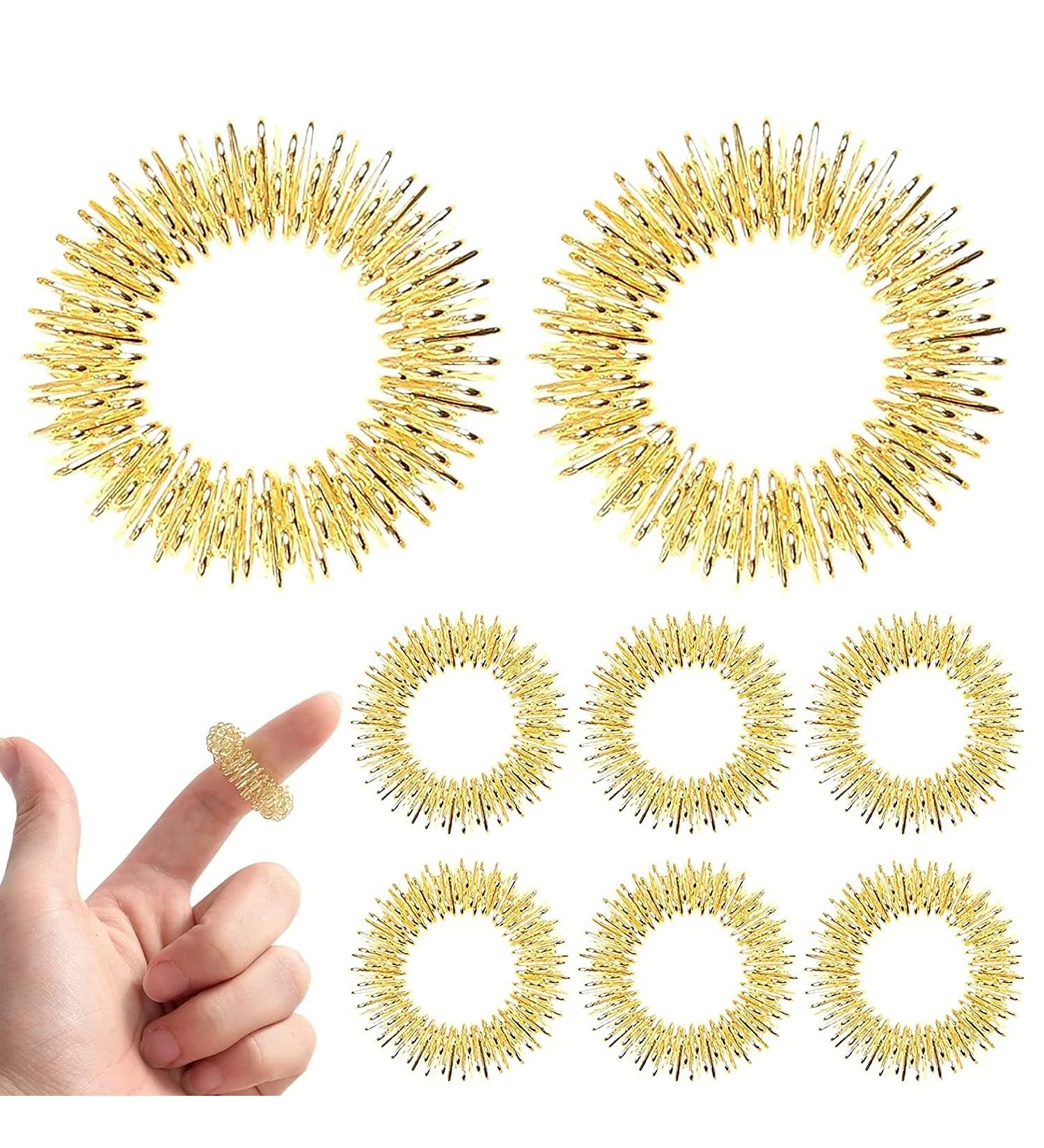 Acupressure Massage Ring Set for Stress Relief - Finger & Wrist Massage for Osteoarthritis & Improved Circulation - Buy Online on GoSupps.com