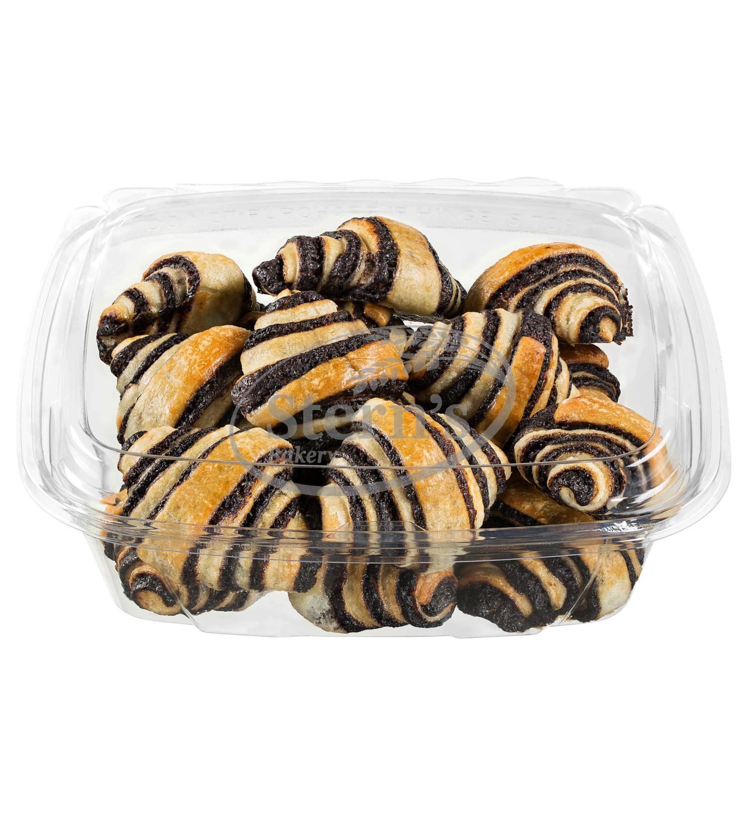 12 Bite Size Pastries | Freshly Baked Croissants | Rugelach Pastries | Breakfast Pastry or Snack | Coffee Snack | Office Snack | Preservative Free & No Coloring Added | 8 oz-Sterns Bakery(Chocolate) Chocolate Rugelach - Buy Online on GoSupps.com