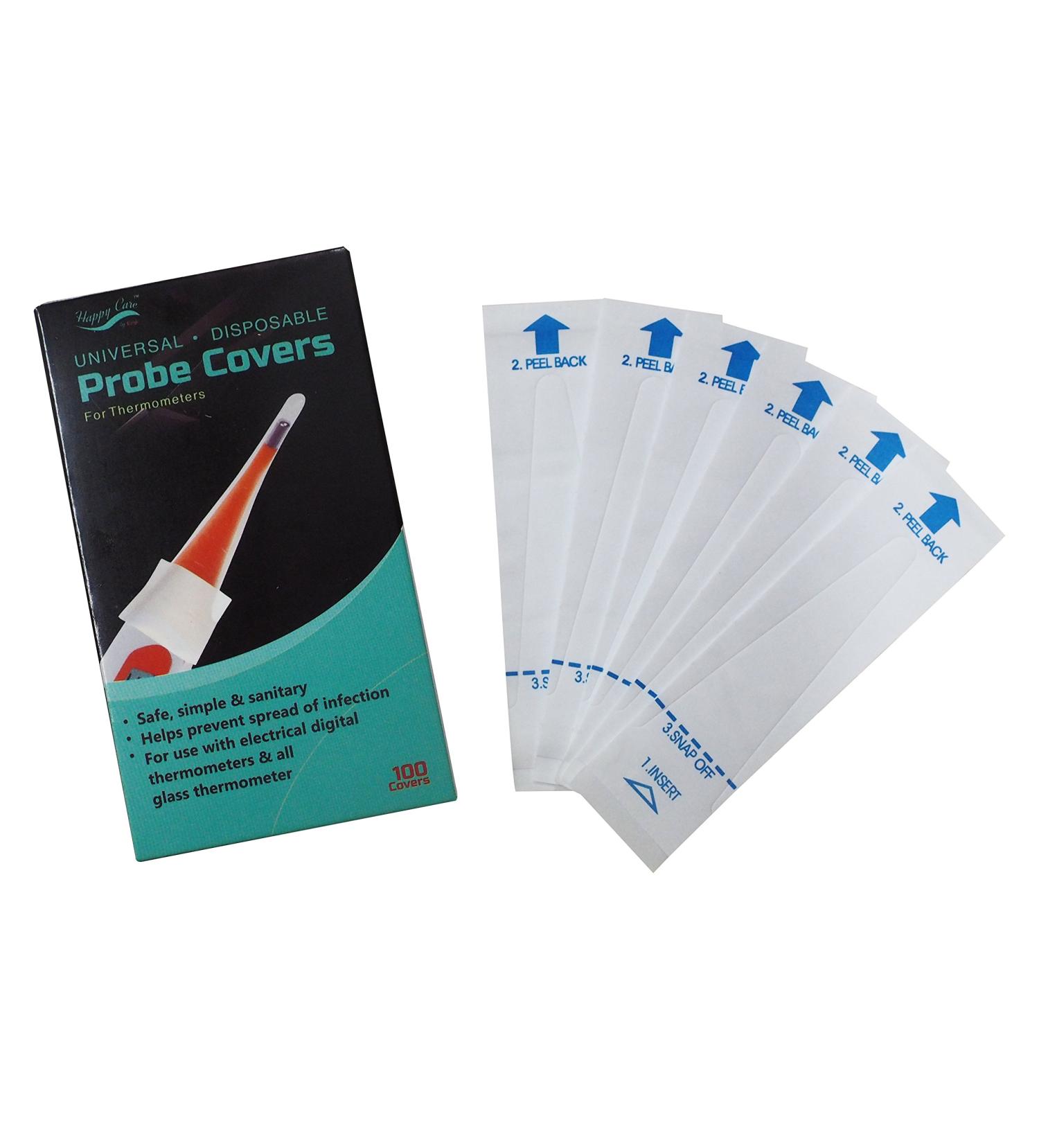 100 Premium Sterile Digital Thermometer Probe Covers - Disposable & Universal - Hygienic Hospital-Grade Protection - Buy Online on GoSupps.com
