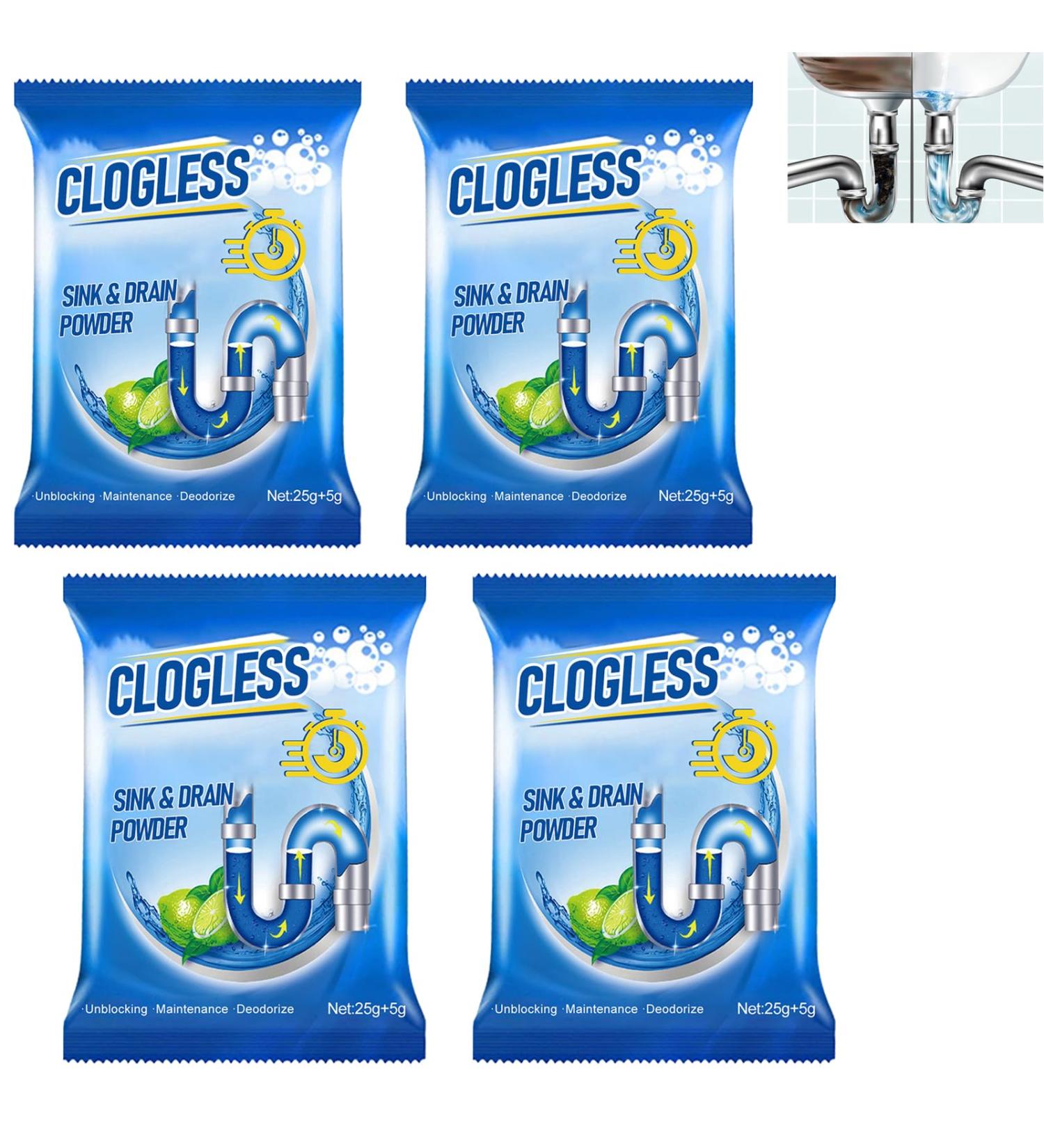 KOAHDE Pipe Dredging Agent Pipeline Dredging Agent Fast Foaming Cleaner Powder Sewer Toilet Dredge Powder Sewer Pipes Cleaning Dredge Agent Toilet Pipeline Dredge Powder Pipe Cleaning Powder 4PC - Buy Online on GoSupps.com