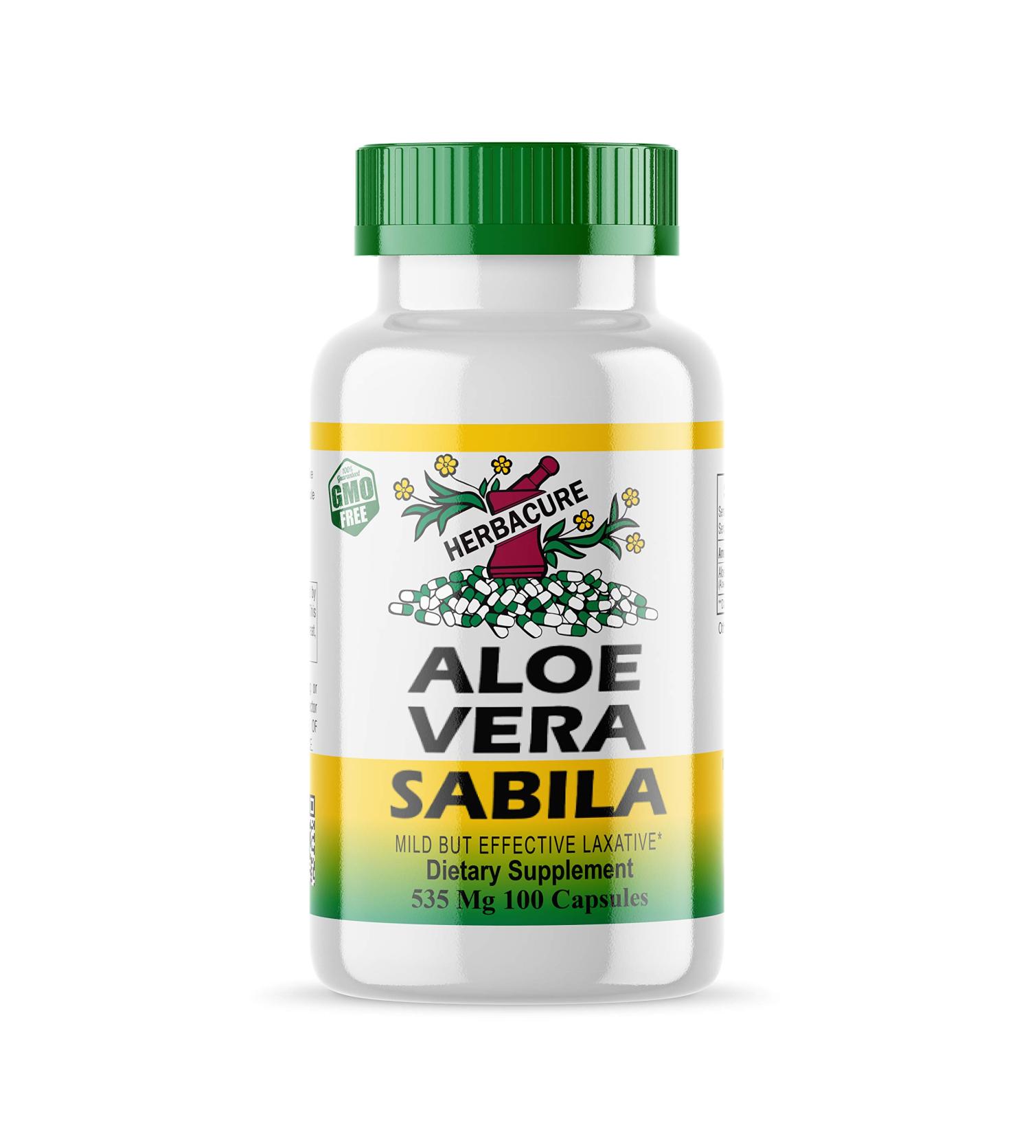 Herbacure Aloe Vera Sabila (1070Mg per serving) 100 Capsules