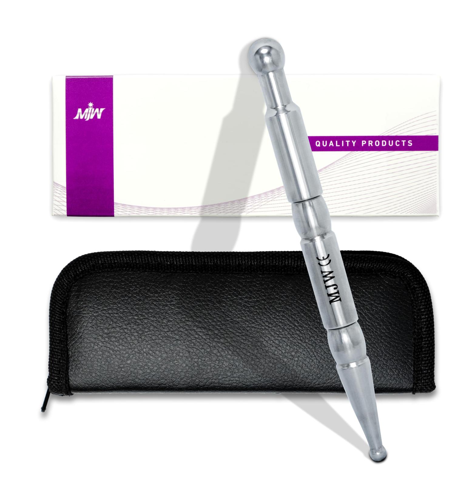 Acupuncture Pen MJW Stainless Steel Massage Stick - Pain Relief Tool for Facial Reflex Zone Acupressure & Meridian Pencil - Silver Manual Acupuncture for Trigger Points - Buy Online on GoSupps.com