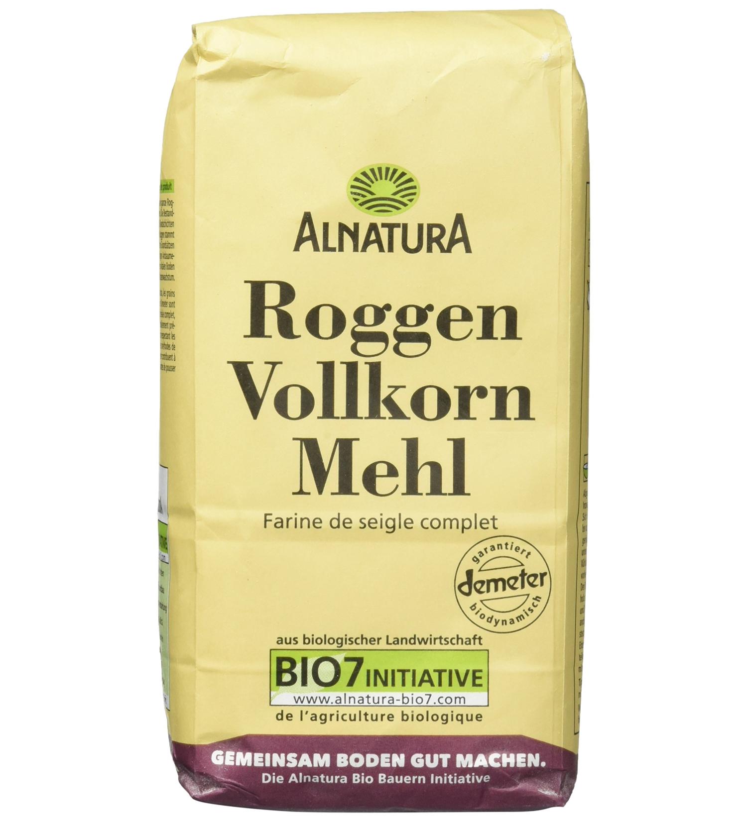 Alnatura Organic Wholemeal Rye Flour - Pack of 6 (6 x 1000g) | Premium Quality for Baking & Cooking - International Shipping - Buy Online on GoSupps.com