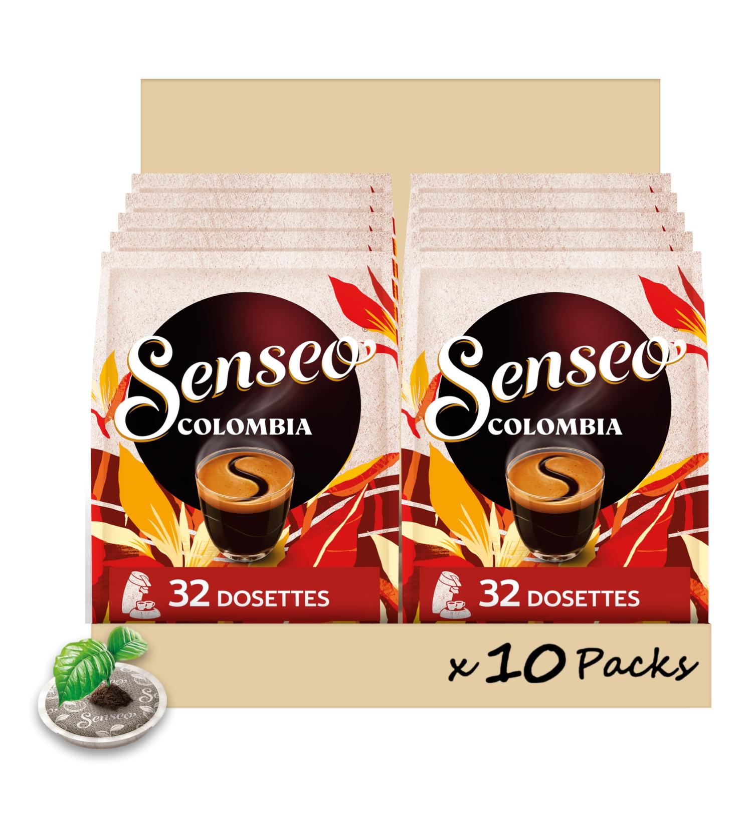 SENSEO - 320 Colombian Espresso Coffee Pods 100% Arabica Compatible with SENSEO coffee machines. (Pack of 10 x 32 Pods) - Buy Online on GoSupps.com