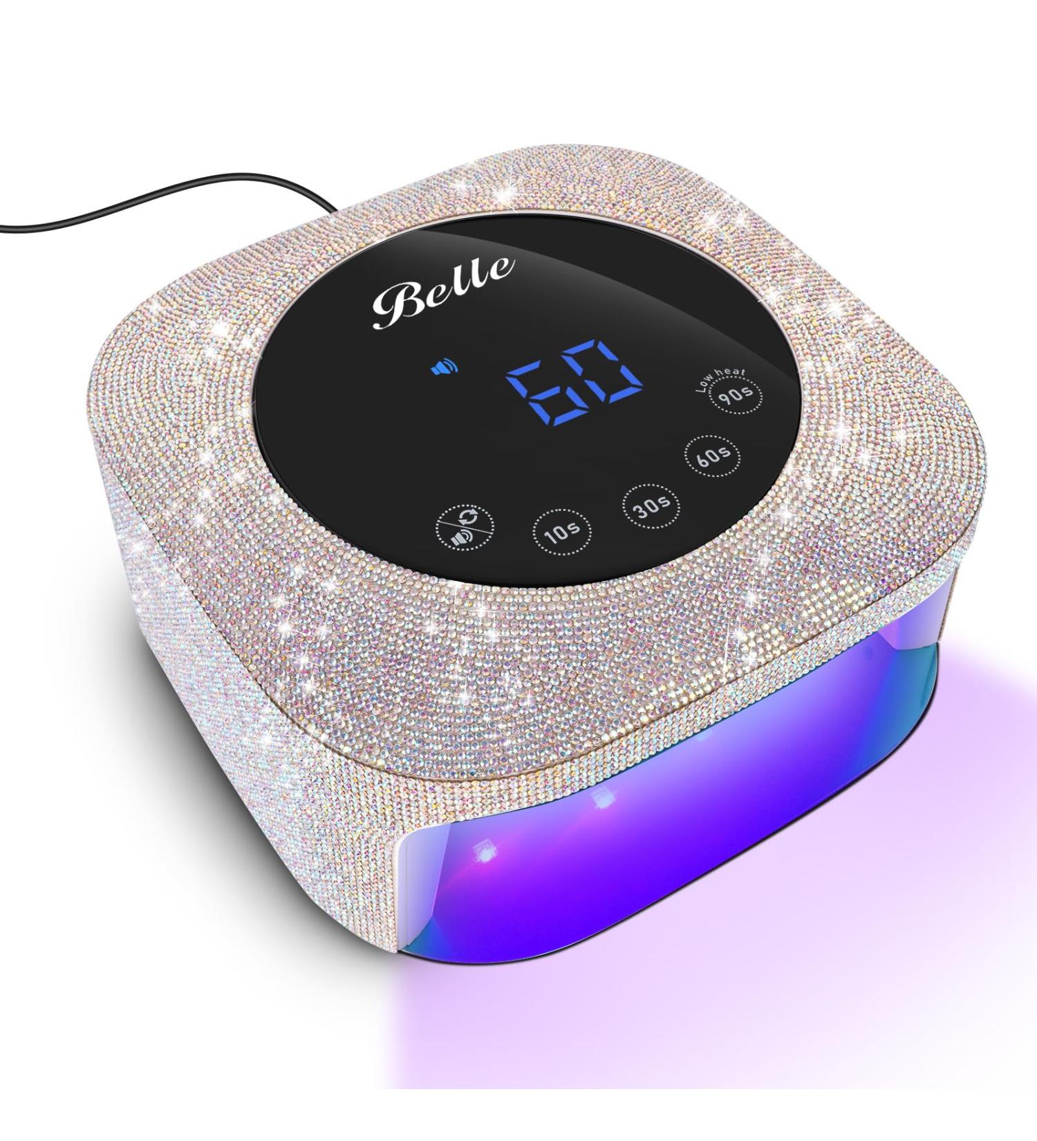 Belle UV LED Nail Lamp - Professional Gel Nail Dryer with 4 Timer Modes & Sparkling Rhinestone Decor - International Shipping Available - Buy Online on GoSupps.com