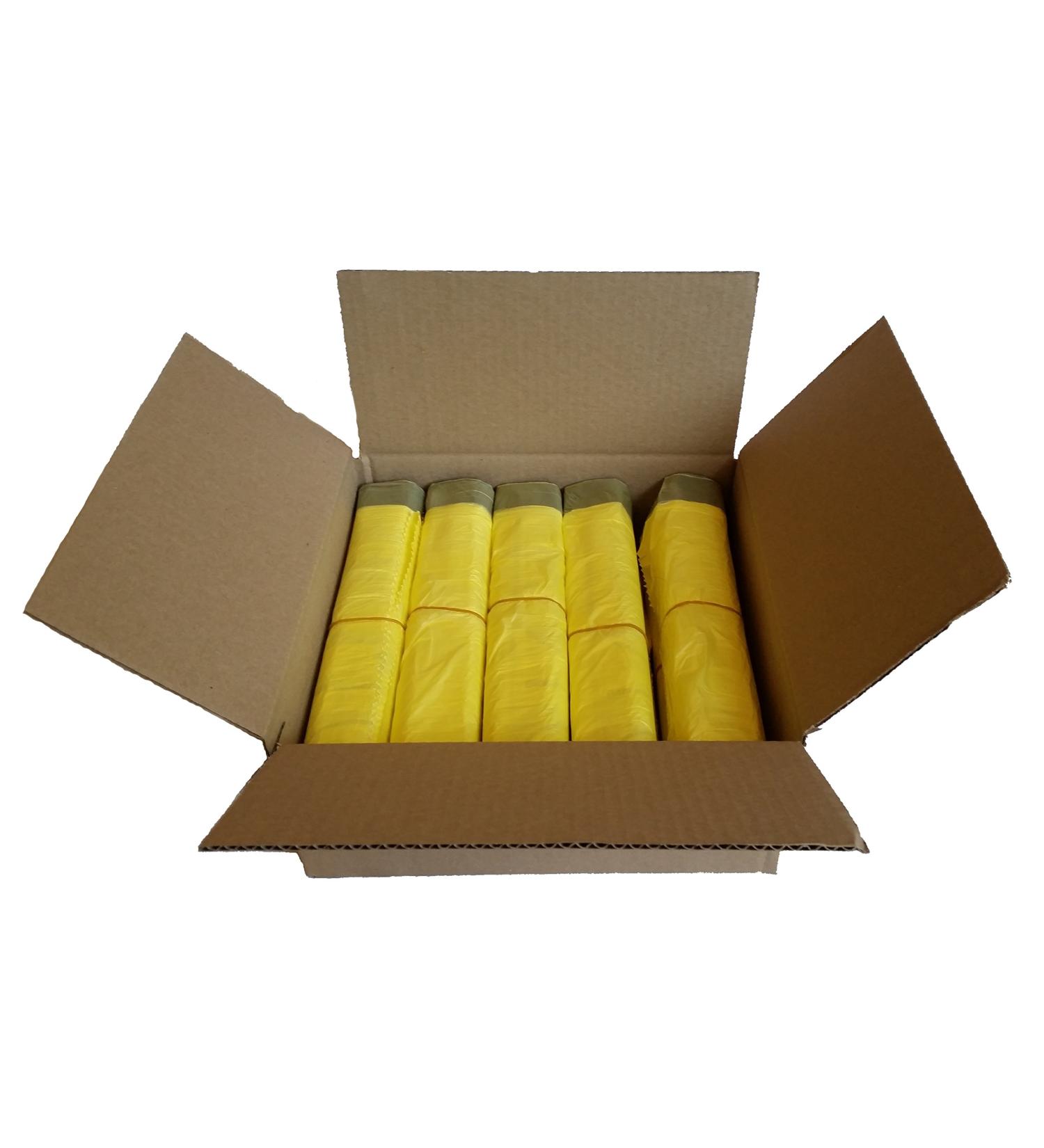 Yellow bags on rolls (5 to 100 rolls) 5 rolls 1 piece (pack of 5)