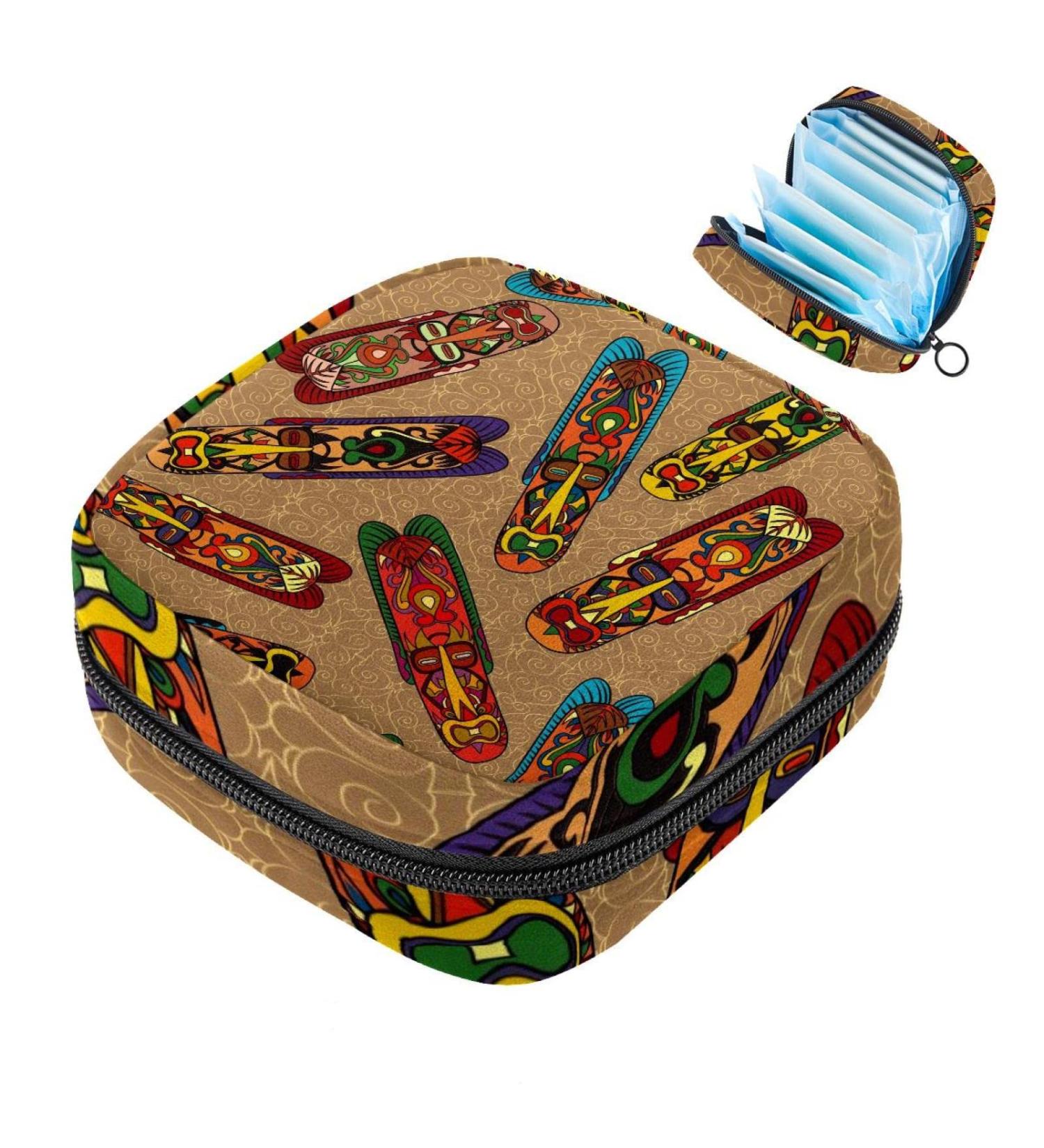 Shop African Ethnic Napkin Storage Bag | Stylish Holder for Menstrual Cups & Nursing Pads - Perfect for Women & Teen Girls - Buy Online on GoSupps.com