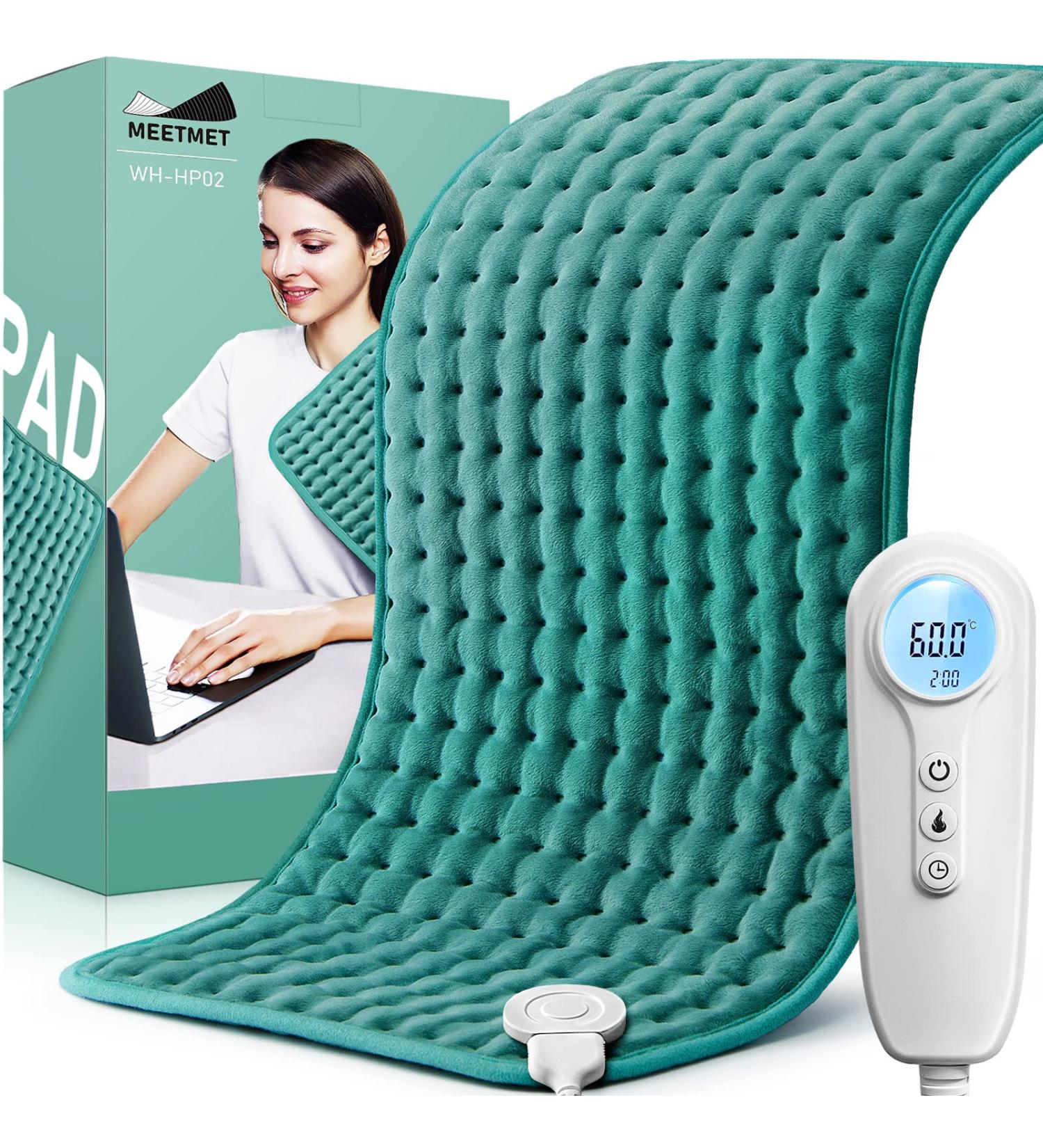 Heating Pad for Back Neck Shoulder Pain Relief - Electric, X-Large, Auto Shut Off, 6 Heat Settings - Gifts for Women Men Mom Dad - Christmas, Mothers Day, Fathers Day - Moist Dry Heat Options - Buy Online on GoSupps.com