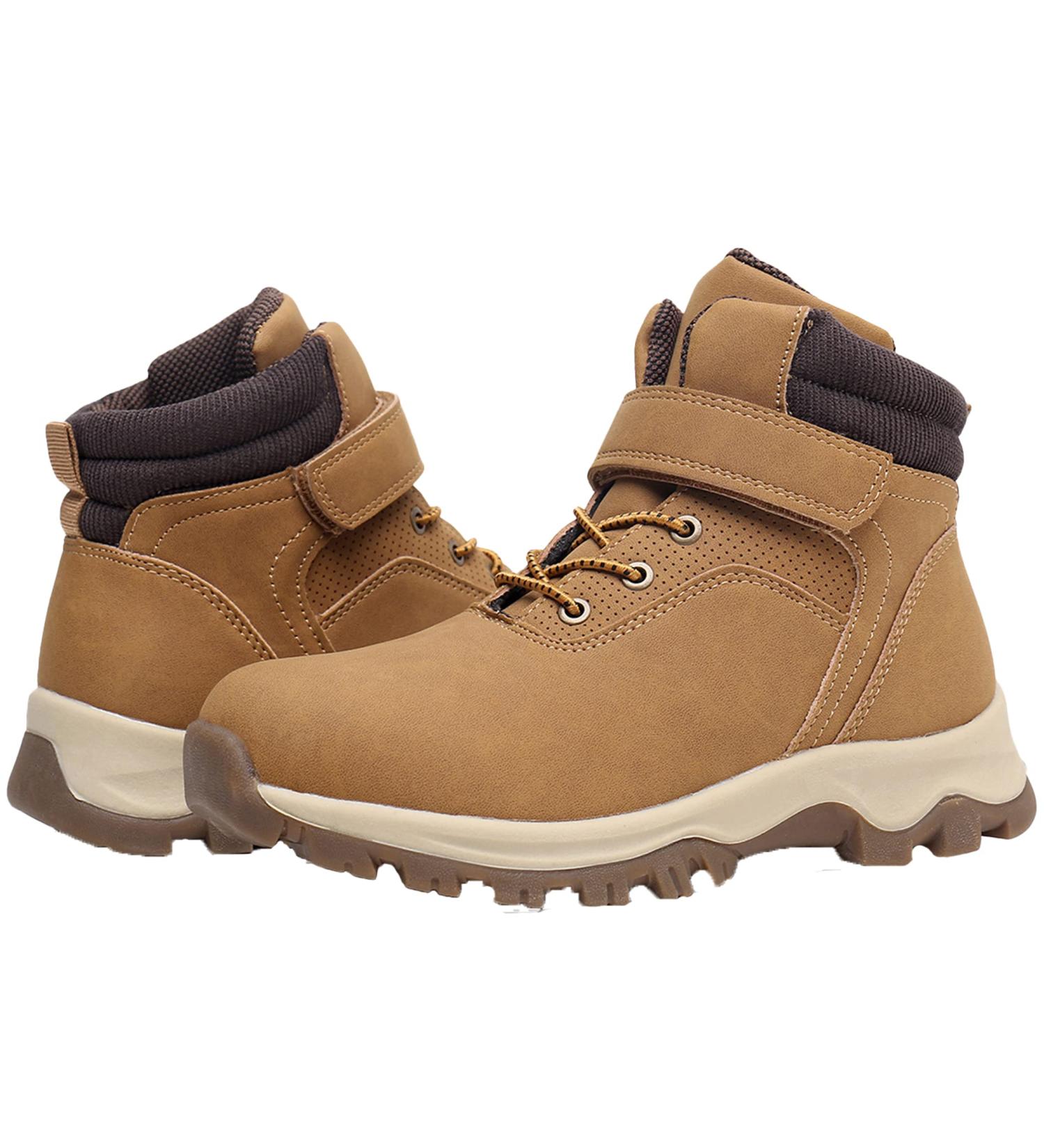 Dirafy Kids Boys Outdoor Hiking Boots - Water Resistant Non Slip Ankle Boots for 13 Little Kid Tan - Unisex Child Athletic Boots - Buy Online on GoSupps.com