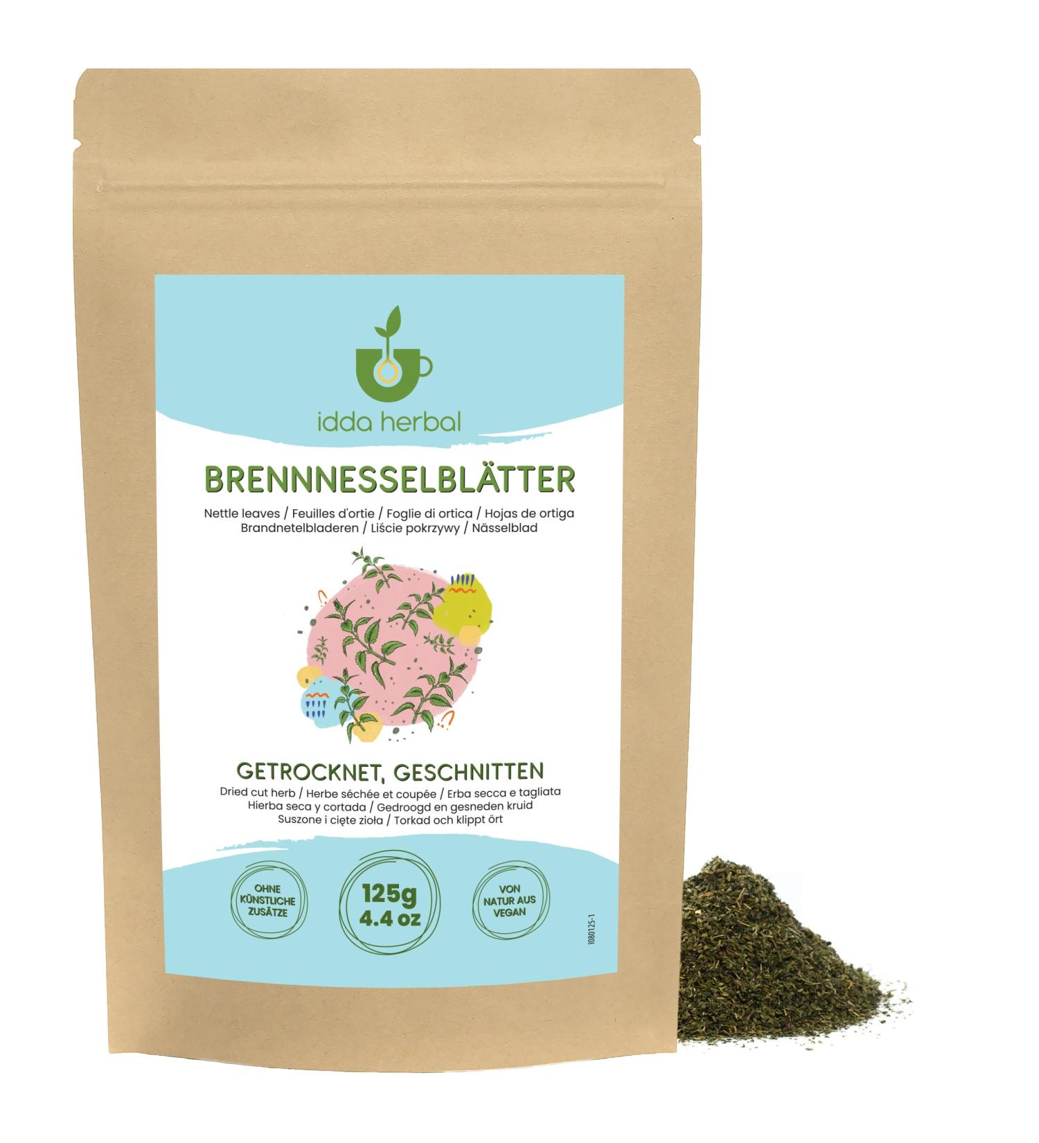 Alpi Investment OOD IDDA Herbal Nettle Tea 125g Dried and Sliced Nettle Leaves Nettle Leaf Tea - Buy Online on GoSupps.com