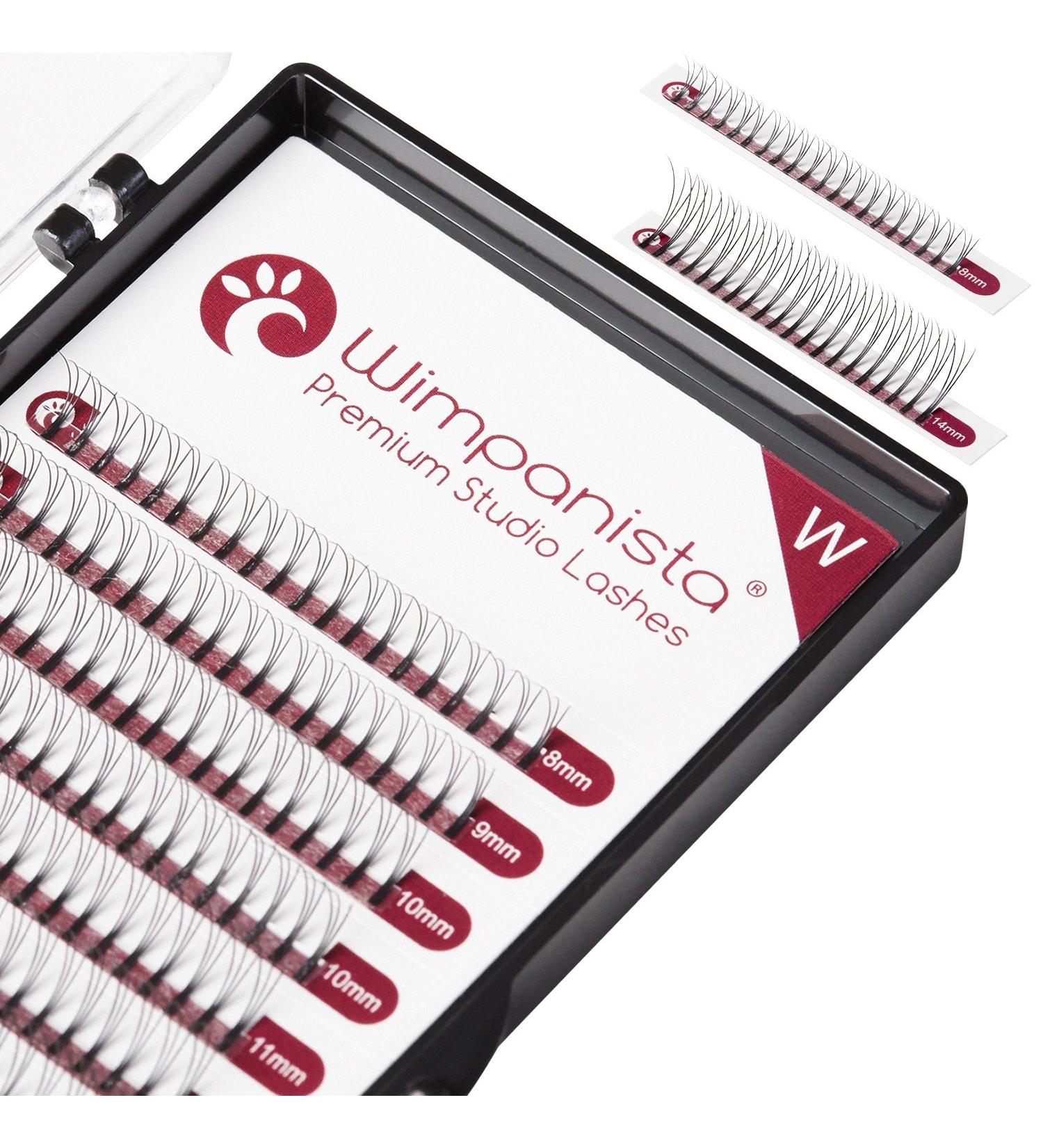 W Lashes Silk Eyelashes C Curl - 3D Volume Extensions 0.07mm Thickness Mixed Lengths 8-14mm - Buy Online on GoSupps.com