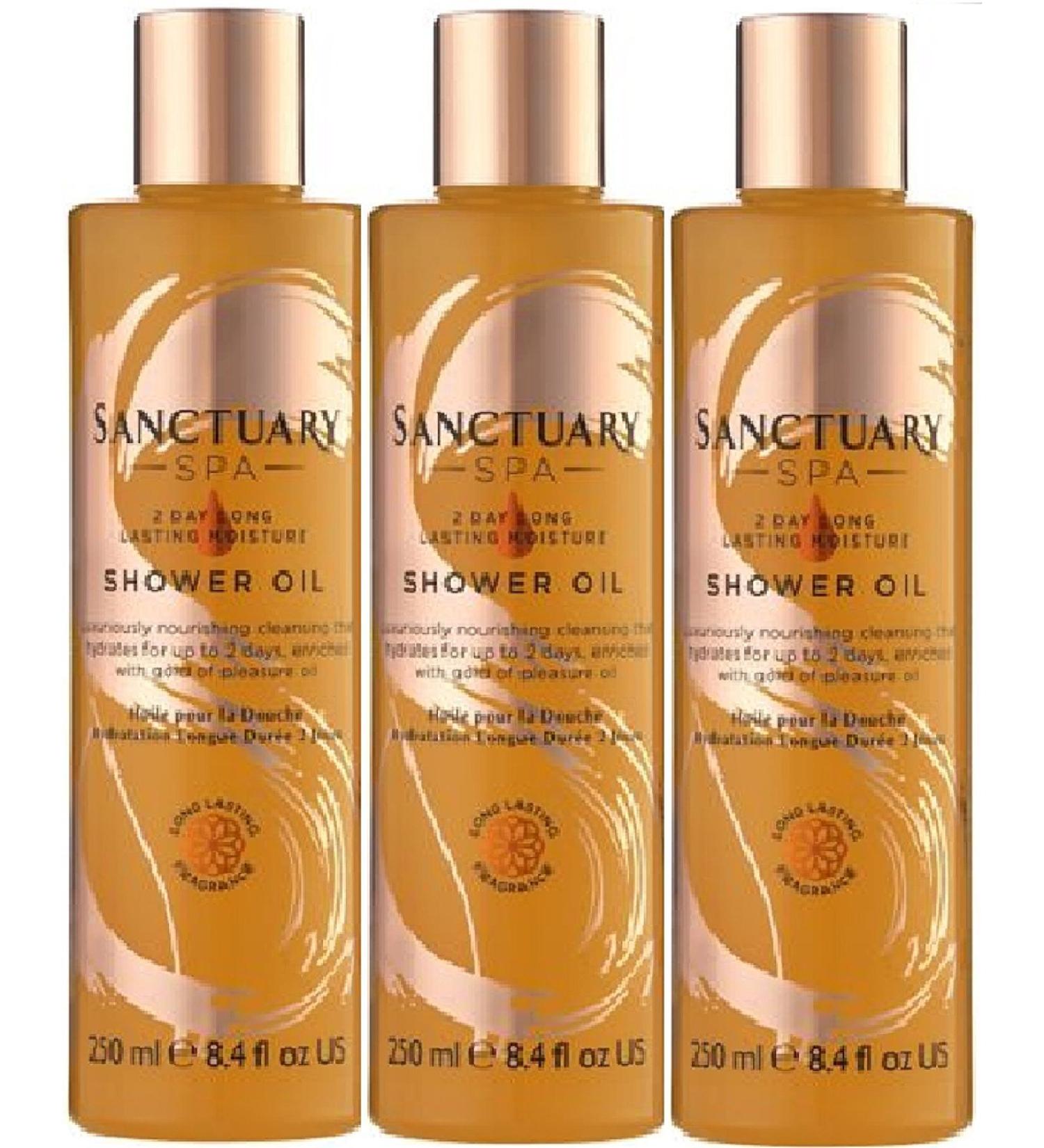 (3 PACK) Sanctuary Spa 2 Day Moisture Shower Oil x 250ml Lavender 250 ml (Pack of 3)