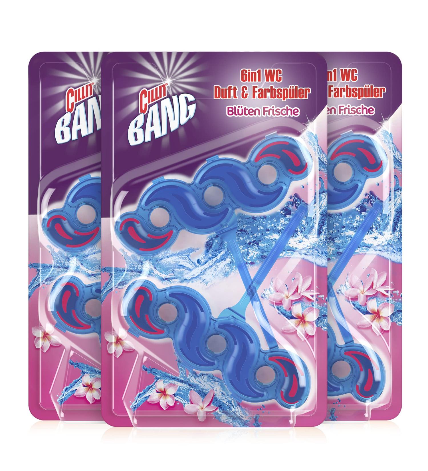 CILLIT BANG Blue Wave WC Flusher - Toilet Cleaner Foam & Flower Fresh Scent | 3 x 2 Pack - Shop Internationally - Buy Online on GoSupps.com