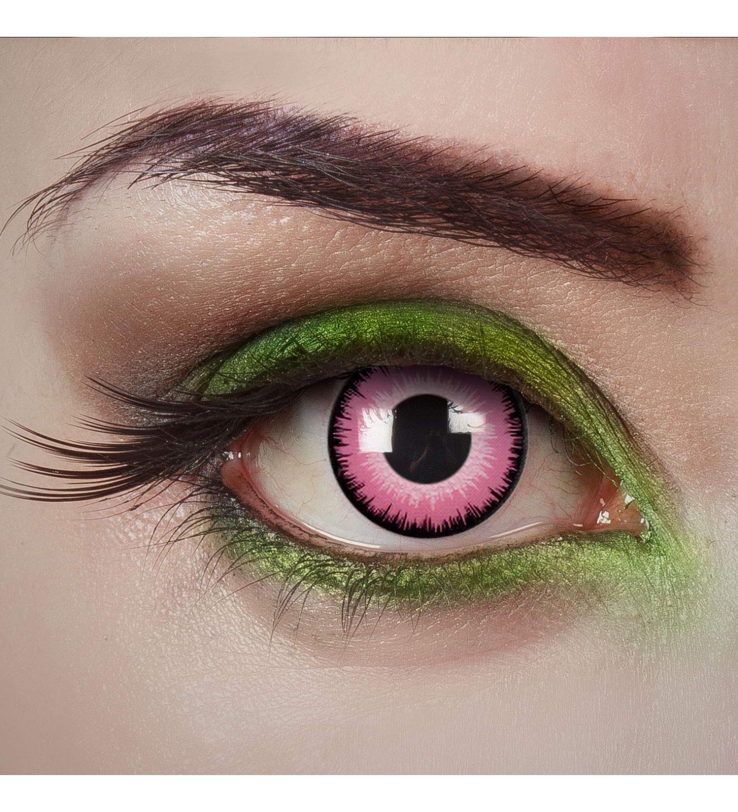 Aricona Pink Contact Lenses - Prescription-Free Colored Lenses for Carnival Mardi Gras & Cosplay | 2 Pieces - Buy Online on GoSupps.com