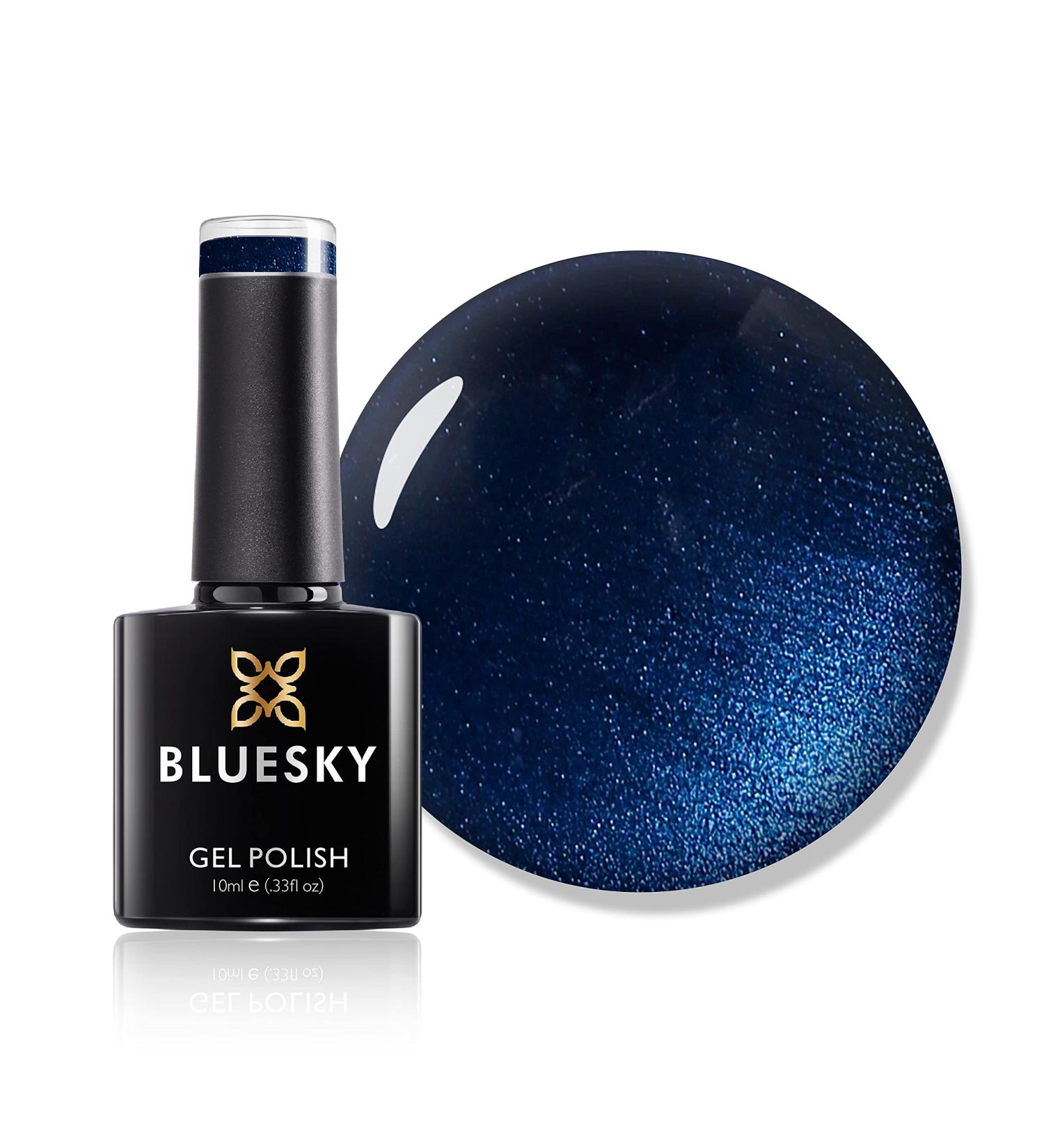 Bluesky Gel Nail Polish Midnight Swim 80539 Azure Blue Dark Long Lasting Chip Resistant 10 Ml (Requires Drying Under UV LED Lamp) - Buy Online on GoSupps.com