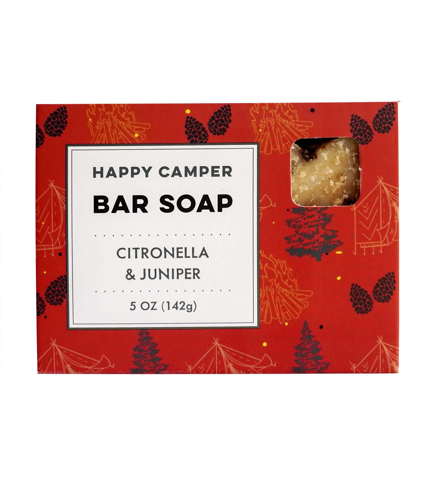 NATURE'S APOTHECARY Happy Camper Premium Bar Soap | Eco-Friendly Vegan Hypoallergenic All-Natural Castile Soap | Handmade in USA - Shop Internationally Now - Buy Online on GoSupps.com