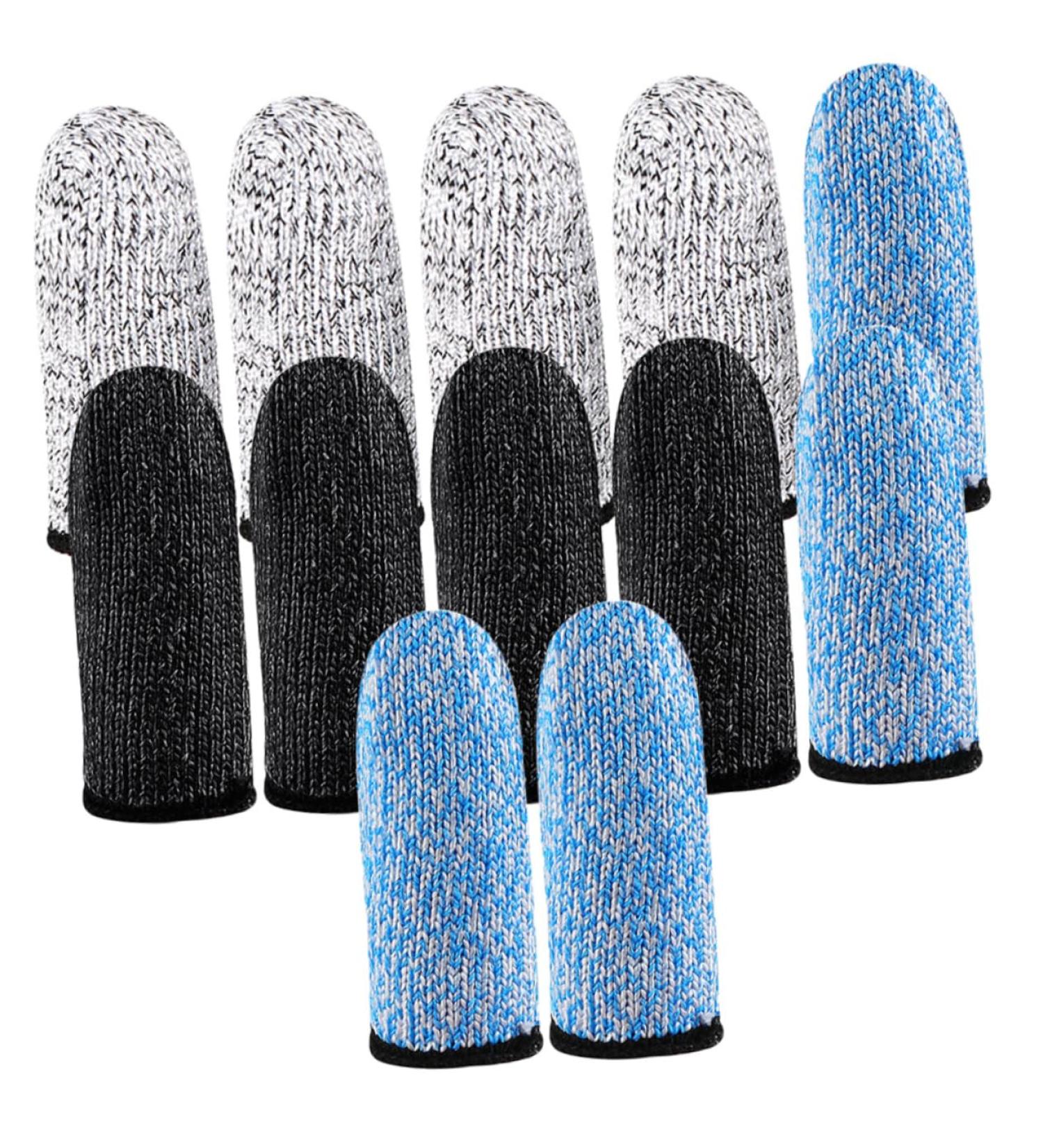 FRCOLOR 6 Pair Finger Cots - Anti-Cutting Thumb Protectors & Reusable Finger Covers for Sewing | High Strength Polyethylene | Portable Safety Sleeves for Men & Women - Buy Online on GoSupps.com