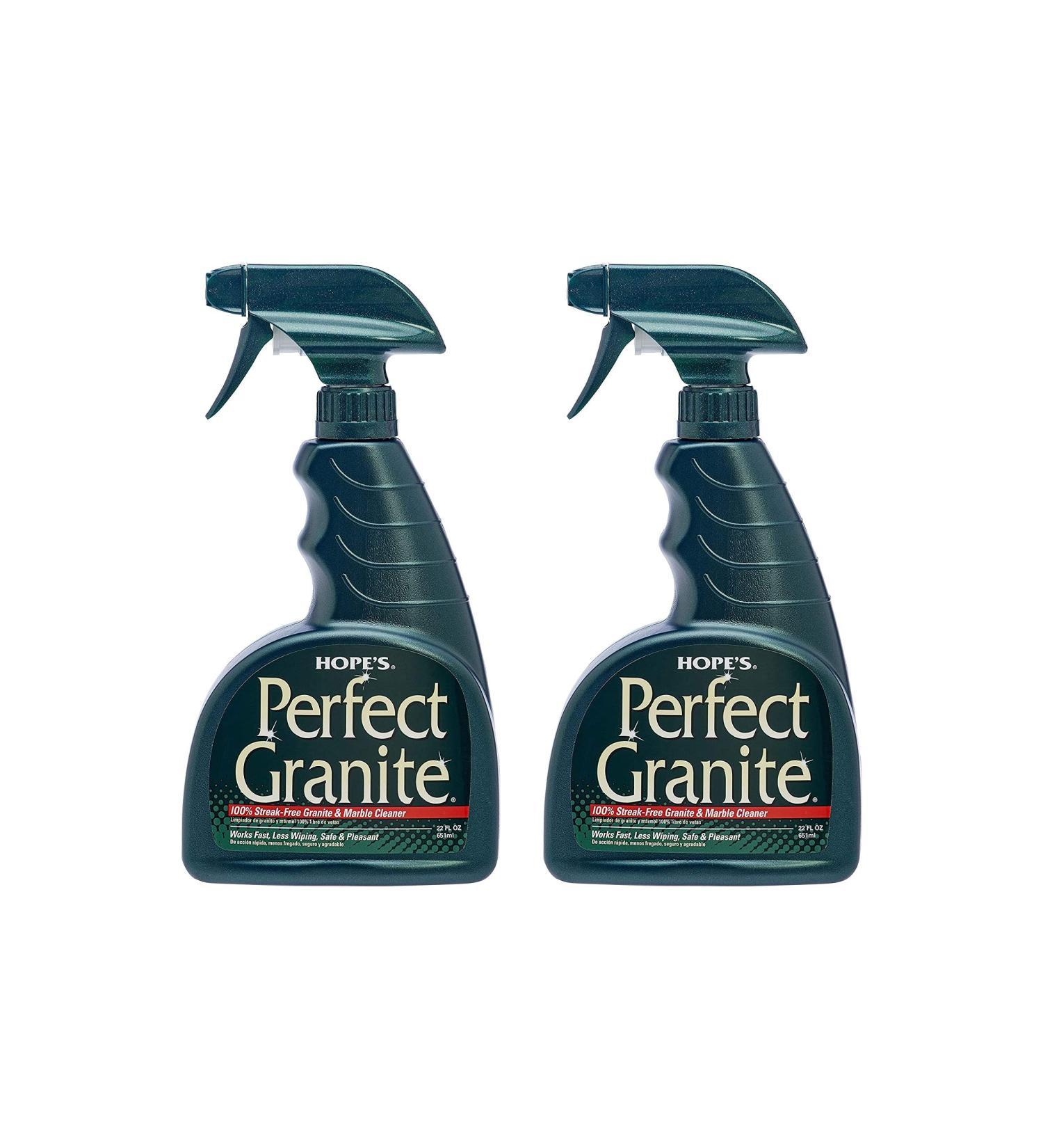 Hopes Perfect Granite & Marble Countertop Cleaner Stain Remover and Polish - 22oz (Pack of 2) - Buy Online on GoSupps.com