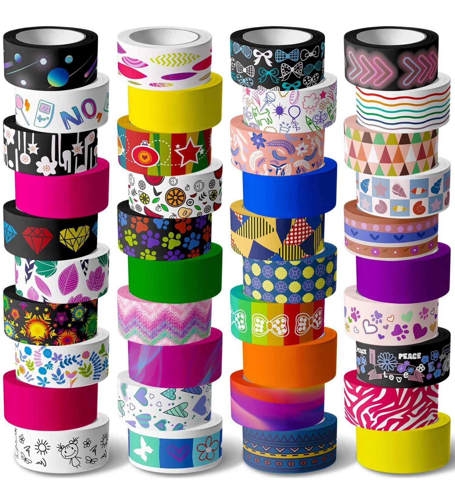 KUNMINGER 40 Rolls Washi Tape Set - 15mm Wide Decorative Masking Tape for DIY Crafts, Scrapbooking, and Gift Wrapping - Colored Adhesive Rolls for Kids - Ideal for Bullet Journals, Planners, and Party Decorations - Buy Online on GoSupps.com