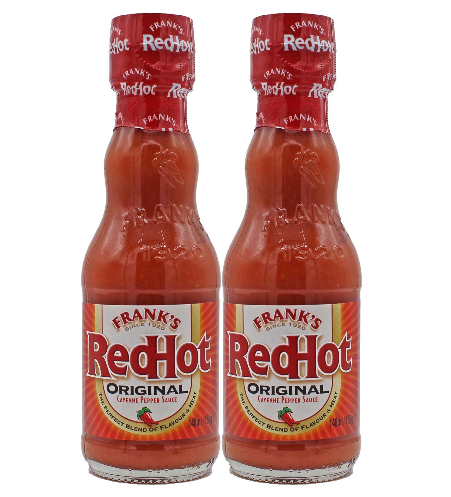 Franks RedHot Original Cayenne Pepper Hot Sauce 148ml - Pack of 2 - Buy Online on GoSupps.com