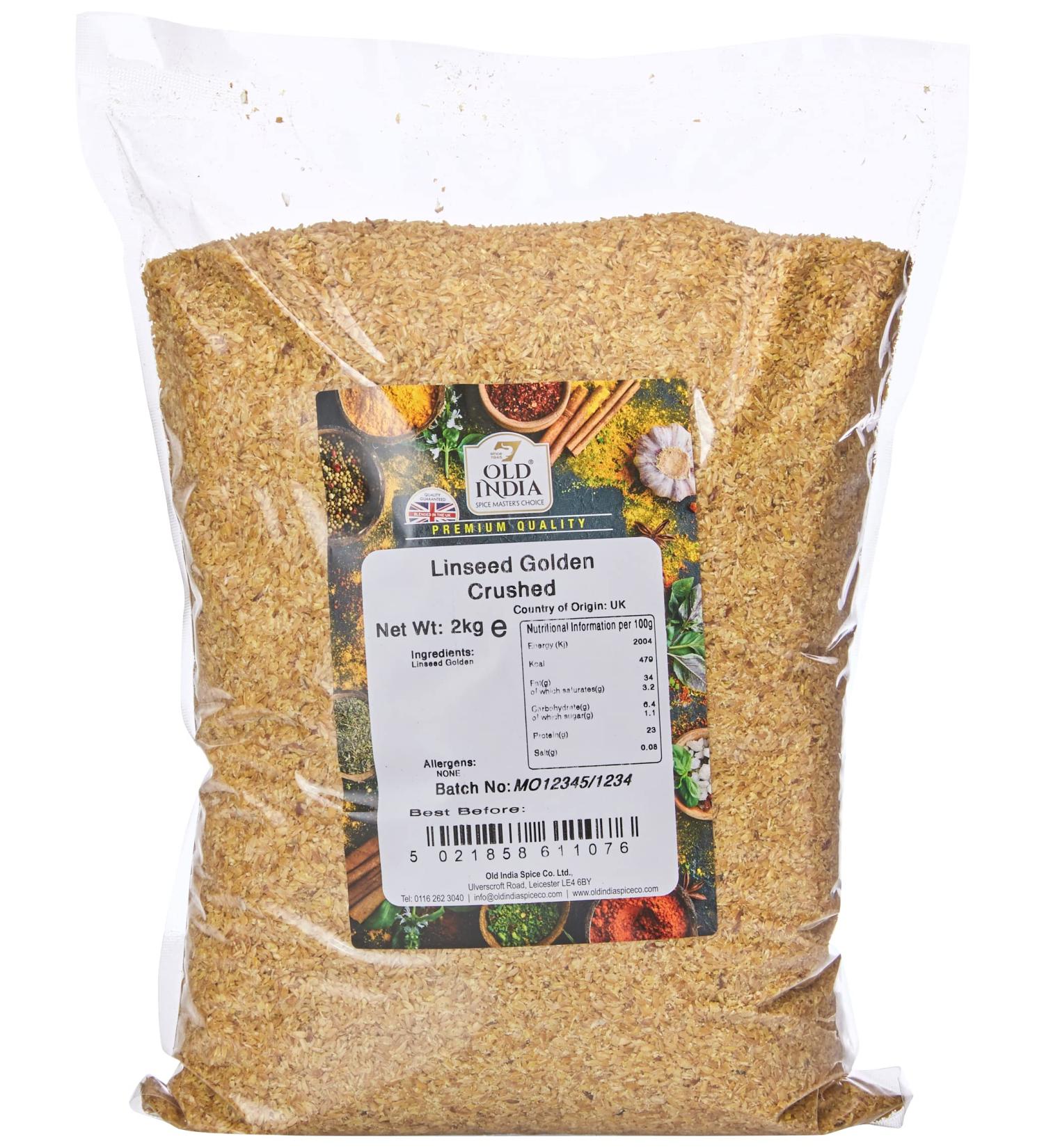 Old India Linseed Golden Crushed 2kg 2 kg - Buy Online on GoSupps.com