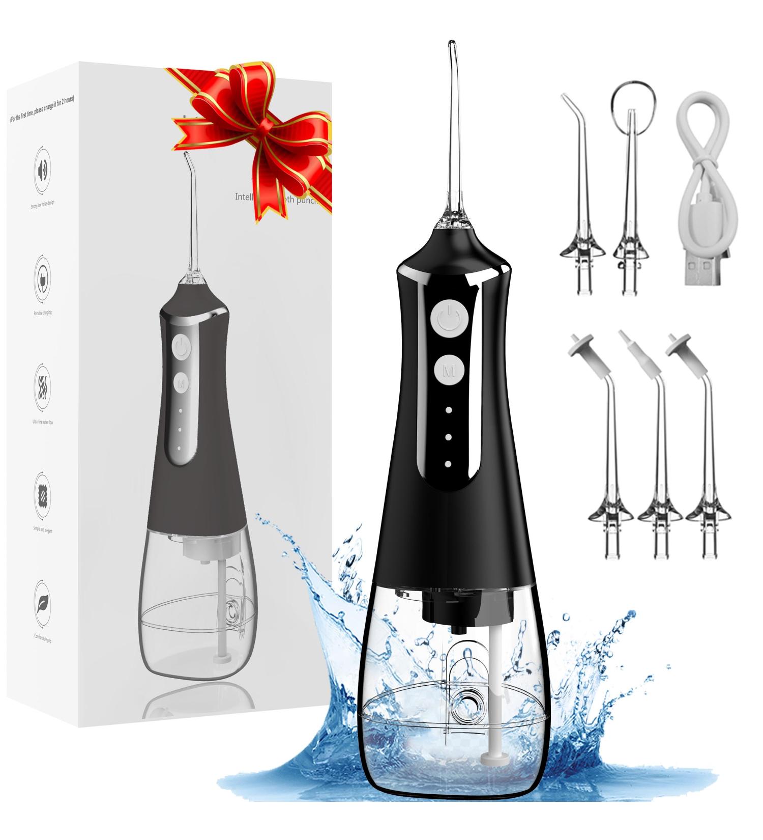 Water Dental Flosser | Portable Cordless Oral Irrigator - 3 Modes 5 Tips IPX6 Waterproof - Perfect for Travel - Buy Online on GoSupps.com