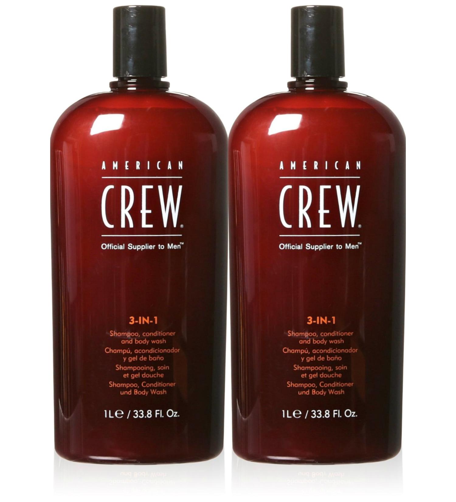 American Crew 3-in-1 Shampoo and Conditioners 33.8 Fluid Ounce 2pk