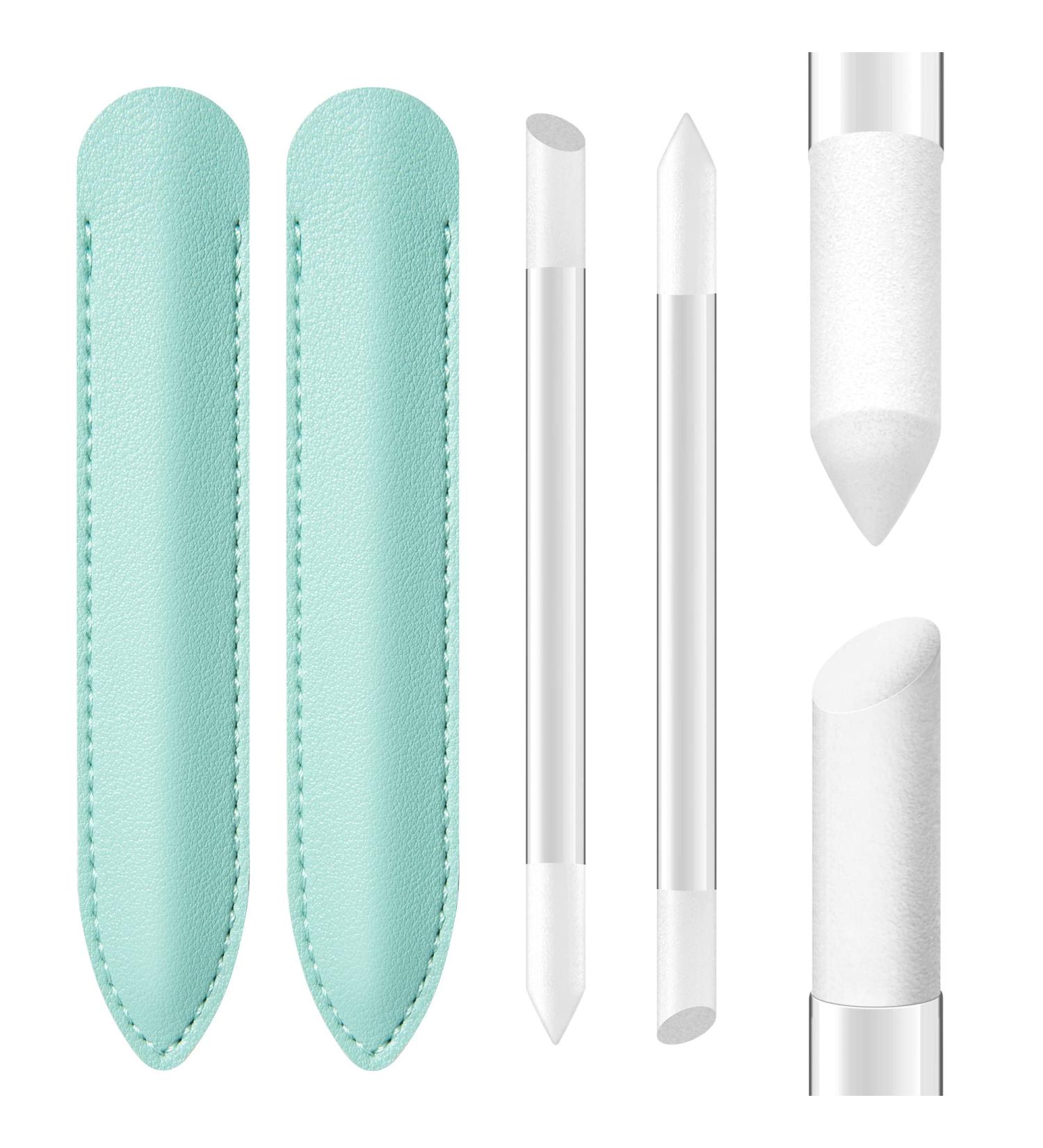 Glass Cuticle Pusher Set with Leather Case - Dual-Ended Fingernail Care Tool for Precision Cuticle Removal and Manicures - Buy Online on GoSupps.com