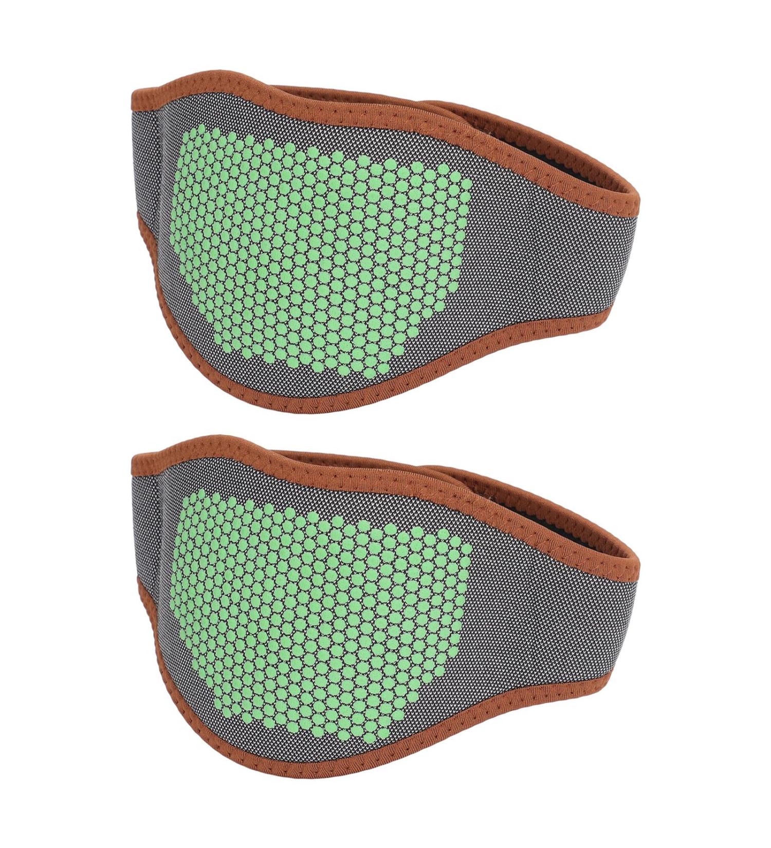 2-Piece Neck Heating Pillows - Fast Heating Durable & Stylish - Relief for Neck Tension - Breathable Black & Green Dot Design - Buy Online on GoSupps.com