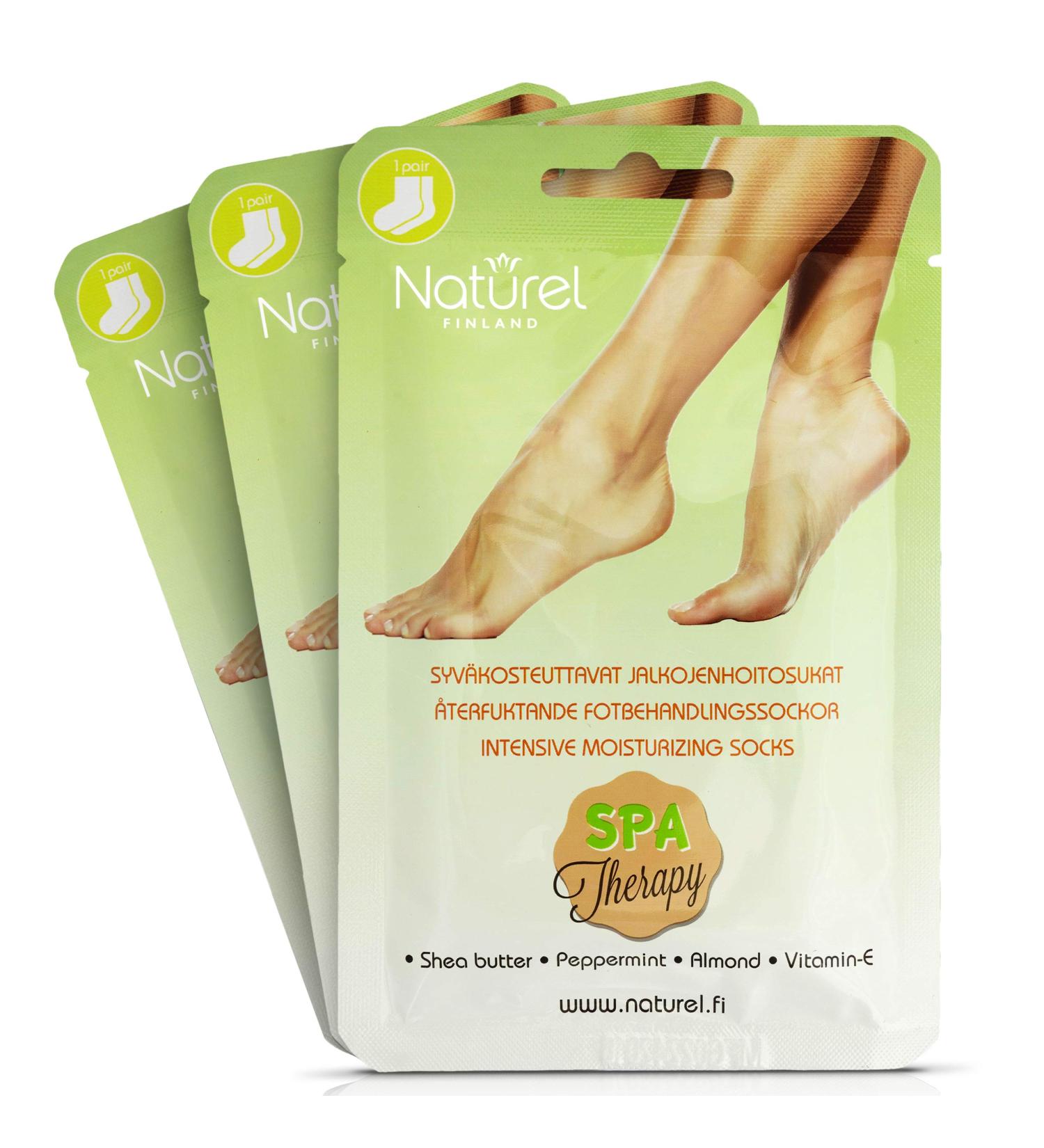 Foot Mask Moisturizing Socks Natural Pedicure Treatment for Silky Feet Hydrating Deeply Moisturizing for Callus Rough Hard Skin Cracked Heel Repair Cream Booties 3 PAIRS - Buy Online on GoSupps.com