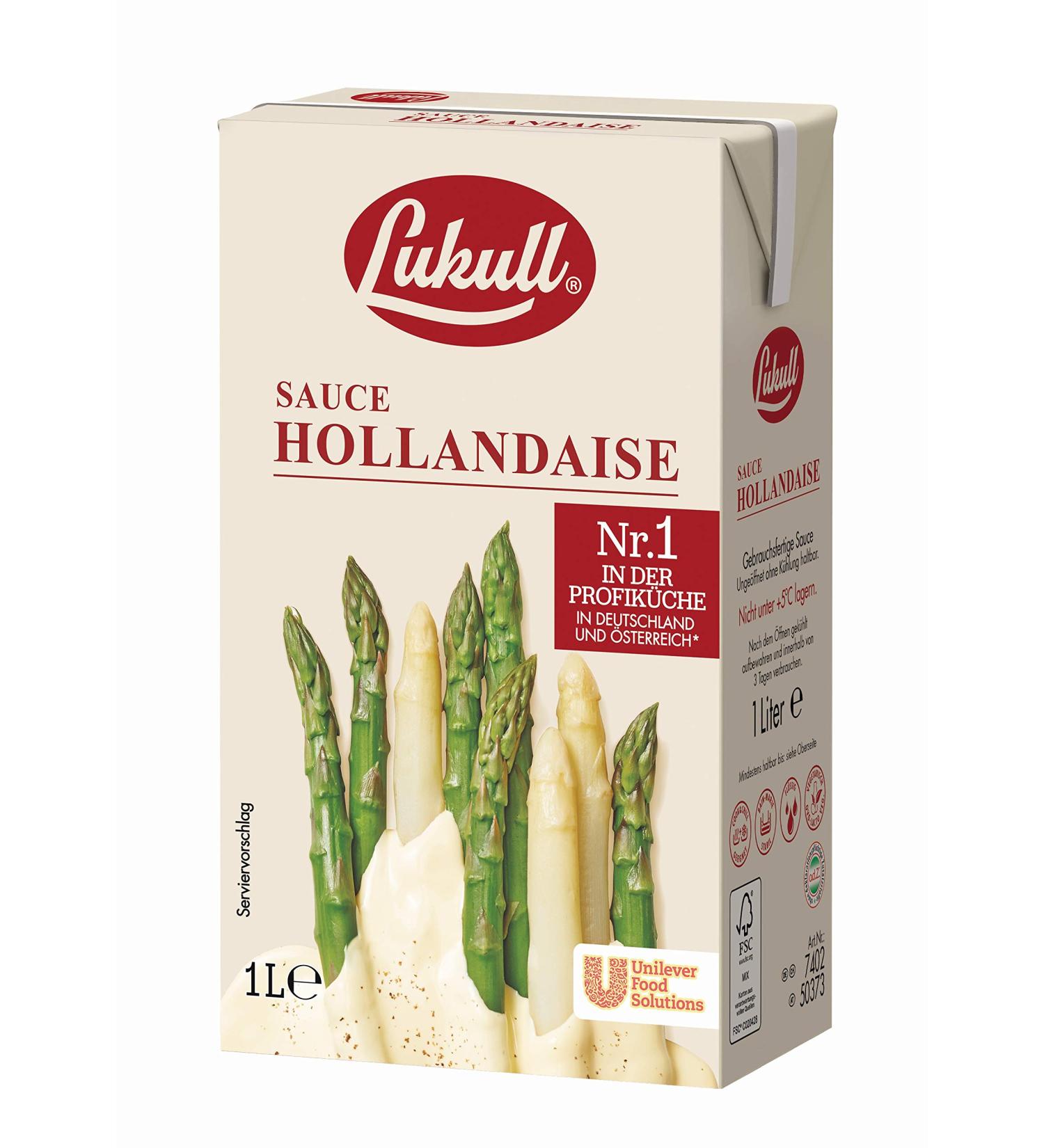 Buy Lukull Hollandaise Sauce - Delicate & Creamy - 1L Pack for Perfect Dishes | International Shipping Available - Buy Online on GoSupps.com