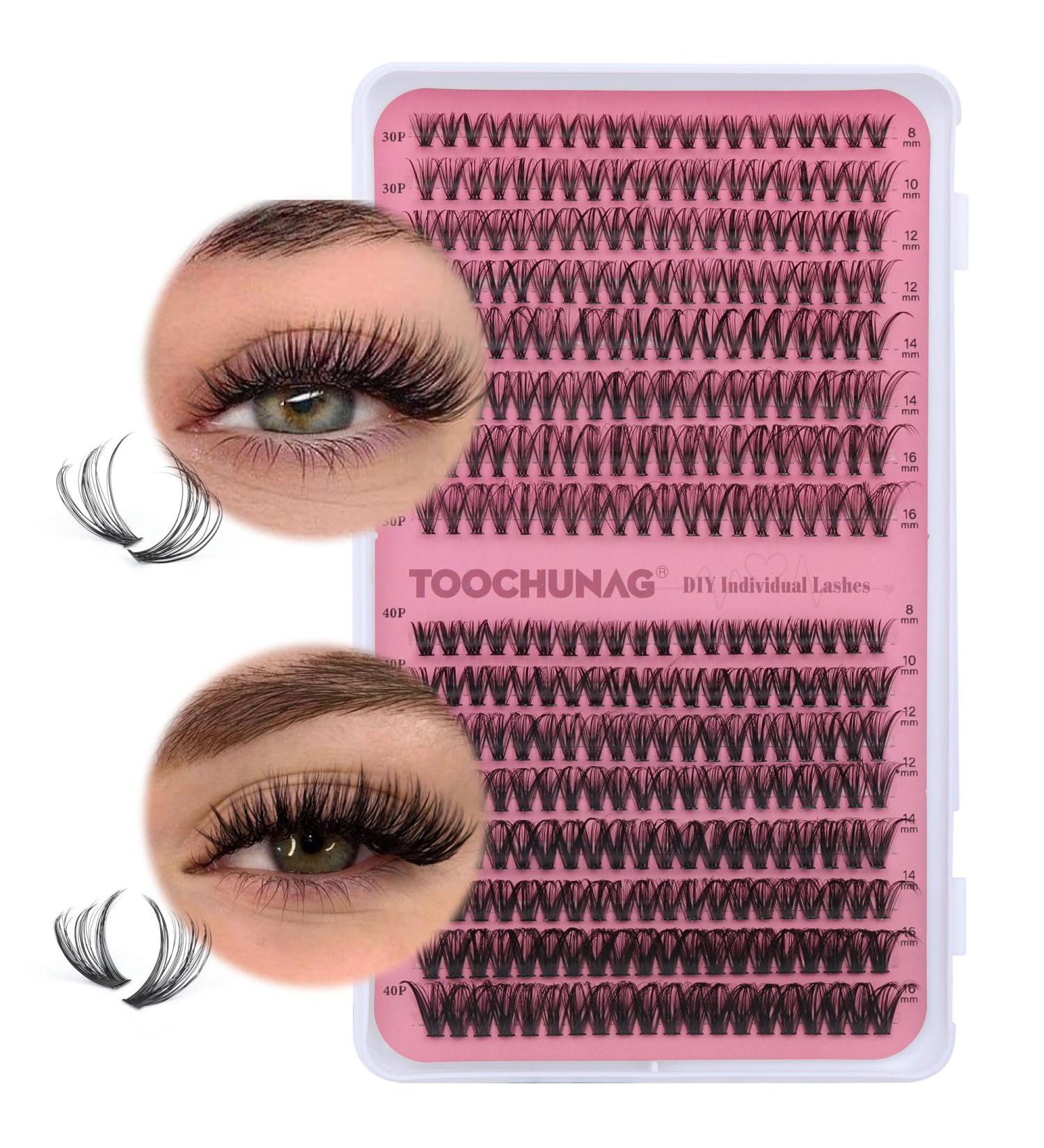 TOOCHUNAG Cluster Lashes 30D+40D - 320pcs Russian Wispy Eyelash Clusters | DIY Eyelash Extensions - Buy Online on GoSupps.com
