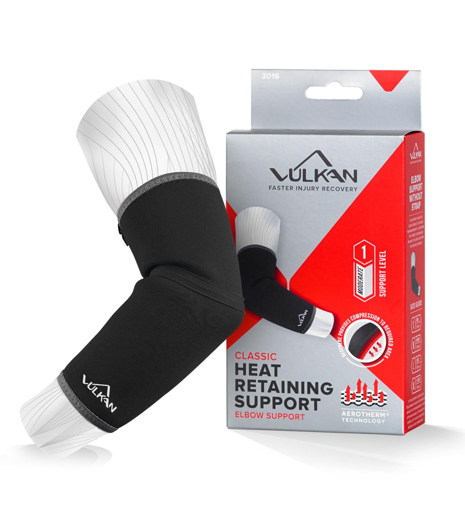 Vulkan Classic Elbow Support - Lightweight Tennis Elbow Sleeve for Tendonitis Relief | Compression & Support | Large Size - Buy Online on GoSupps.com