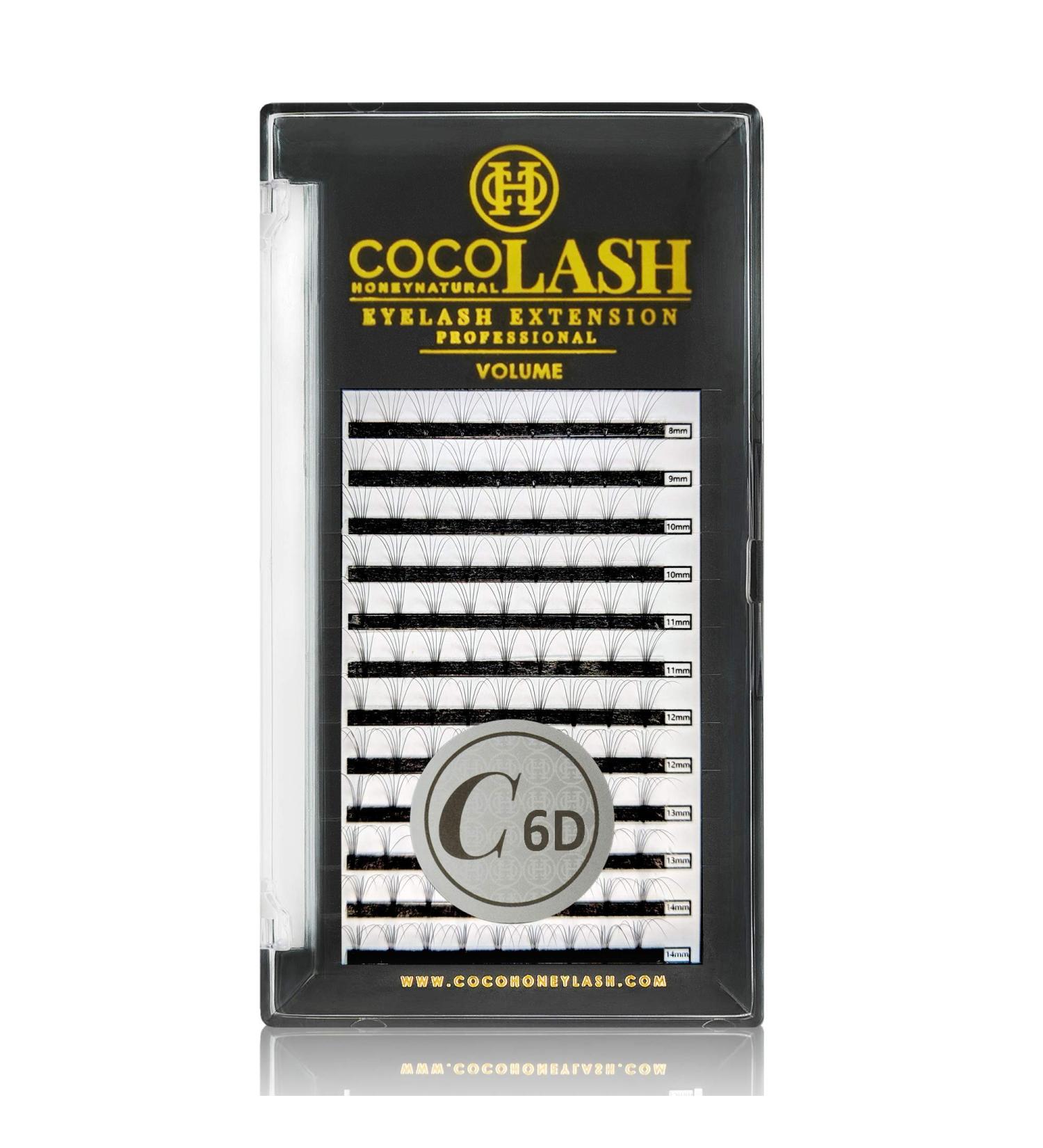 COCO Honey Lash Eyelash Extensions - 6D Faux Mink Volume C Curl 0.07mm | 8-14mm Length for Stunning Lashes - Buy Online on GoSupps.com