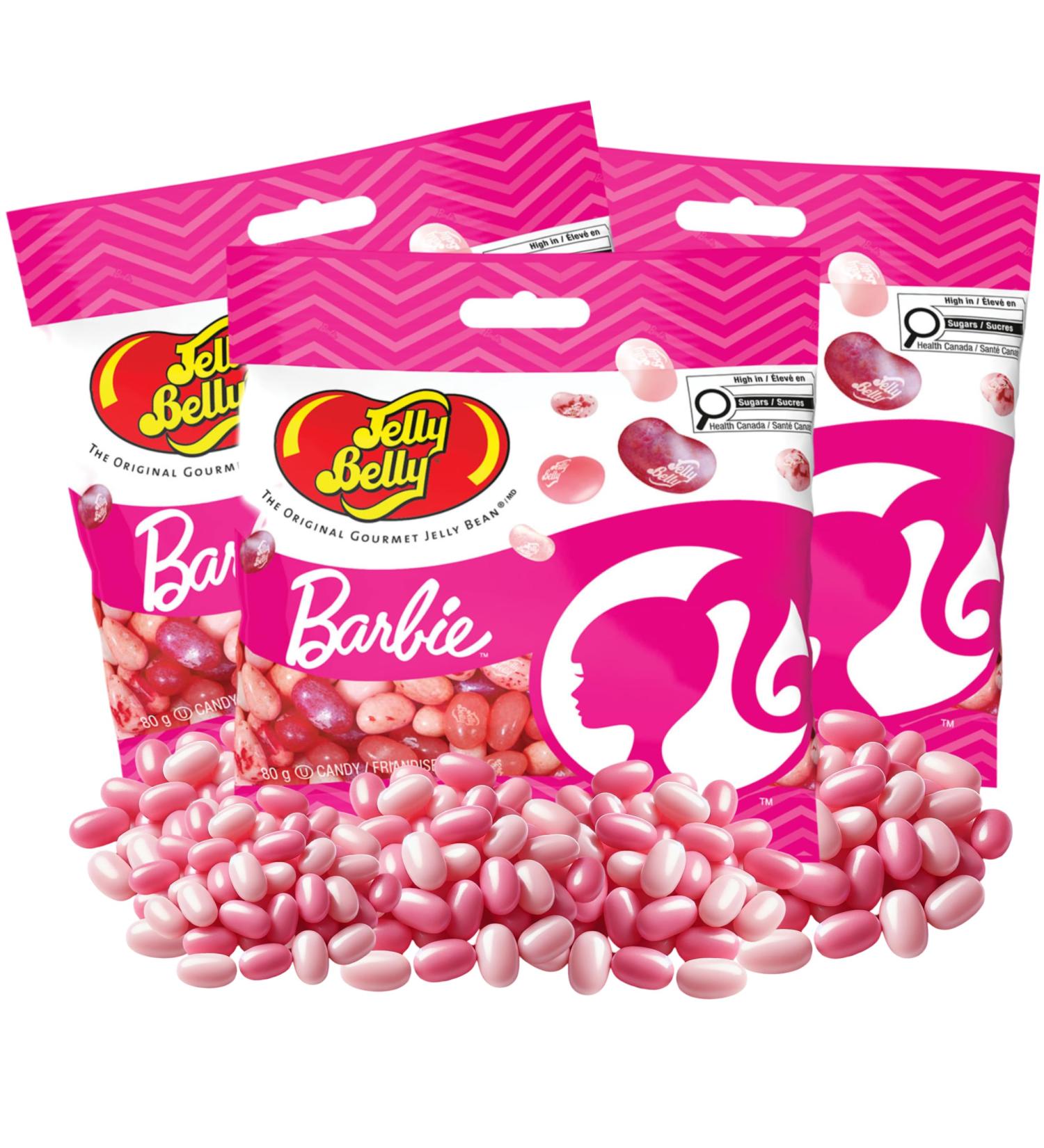 Jelly Belly Barbie Jelly Beans 80g Bag (Pack of 3) - Gum Strawberry Cheesecake Jewel Very Cherry Cotton Candy and Strawberry Boba Milk Tea Fun Portable and Perfect for Gifting or Enjoying On-the-Go 80g (Pack of 3) - Buy Online on GoSupps.com