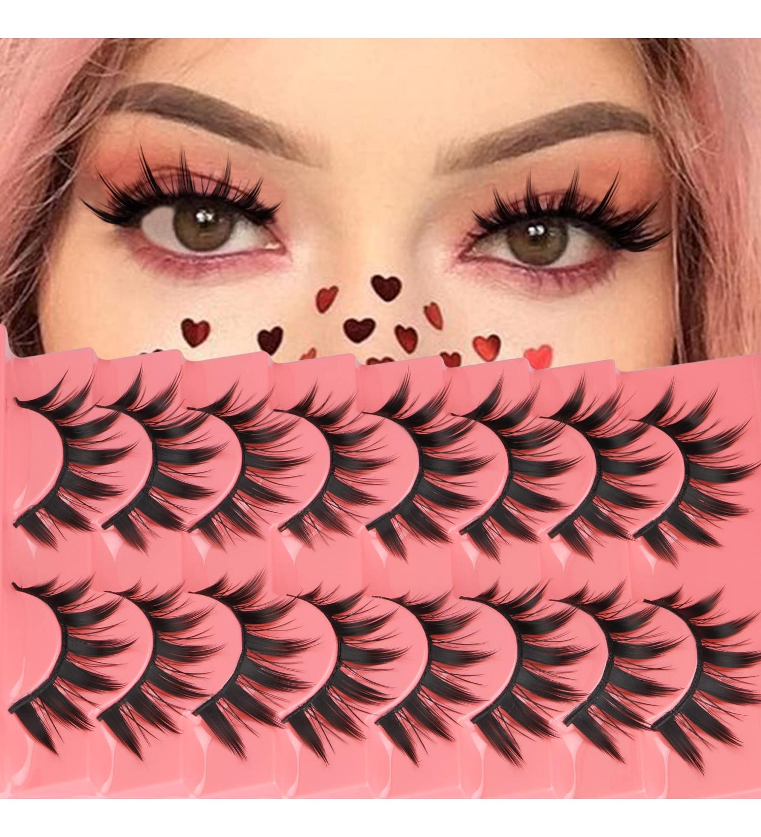 ALPHONSE Manga Spiky Anime False Eyelashes - 8 Pairs Pack for Little Devil Cosplay - Buy Online on GoSupps.com