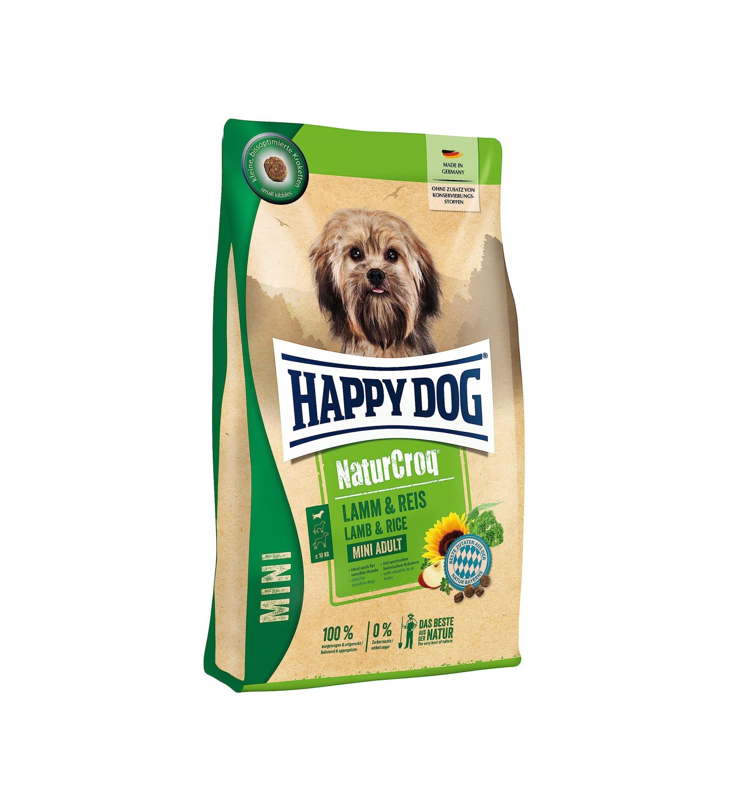Happy Dog NaturCroq Mini Lamb & Rice 800g - Nutritious Dog Food for Small Breeds | International Shipping - Buy Online on GoSupps.com