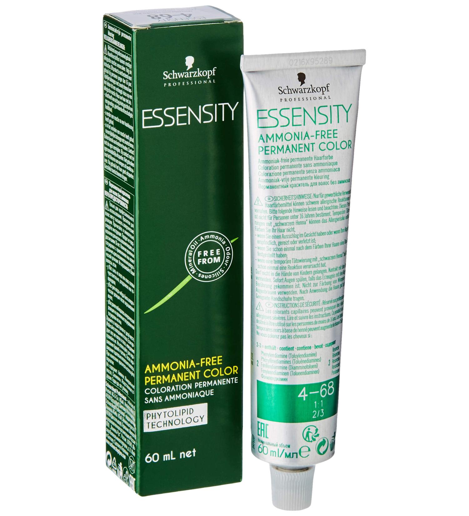 Schwarzkopf Essensity 4-68 Medium Brown Chocolate Red Hair Color - 60ml (1 Pack) - International Shipping Available - Buy Online on GoSupps.com