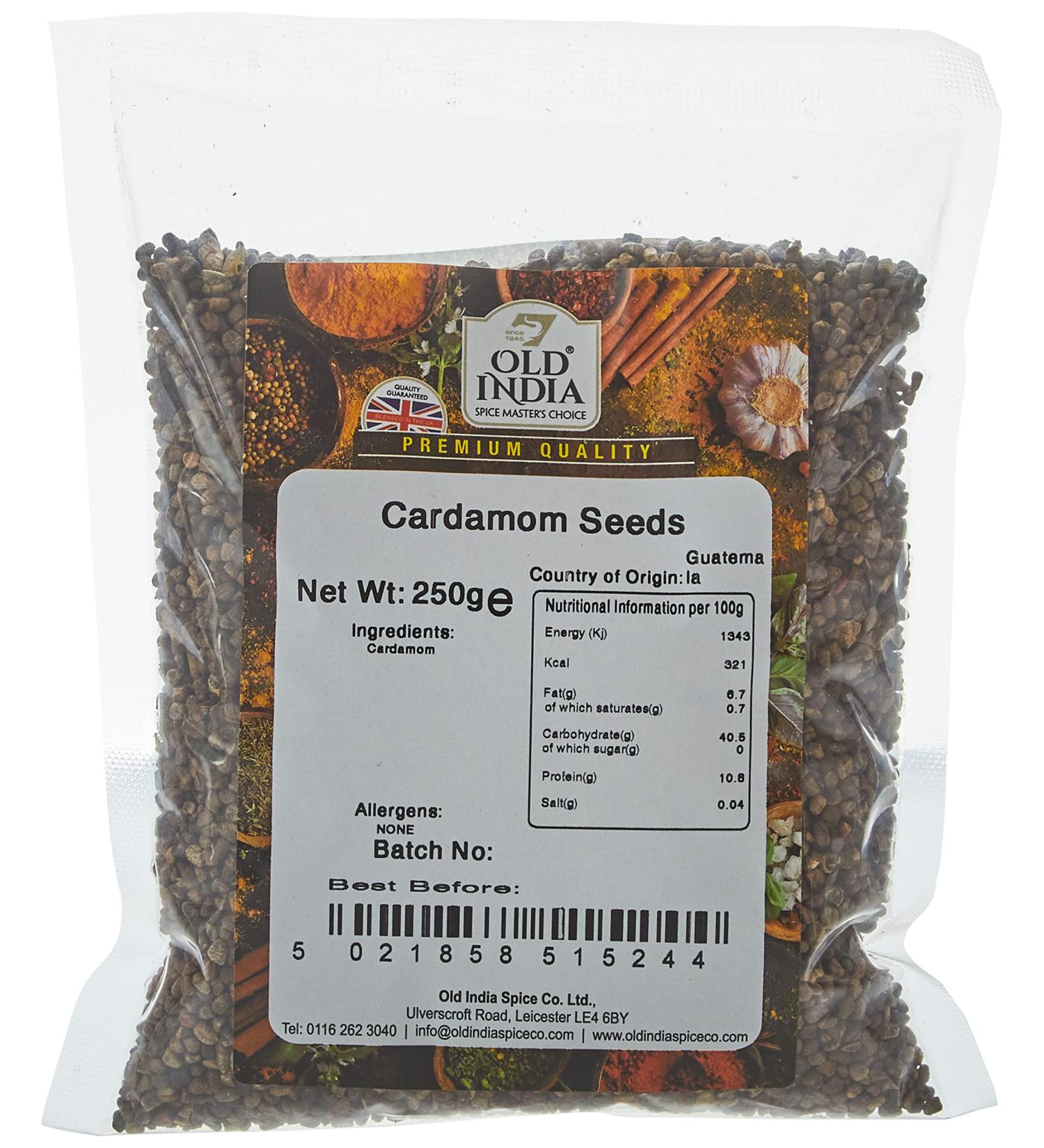Old India Cardamom Seeds 250g - Premium Quality Spice for Cooking - Pack of 1 - Buy Online on GoSupps.com
